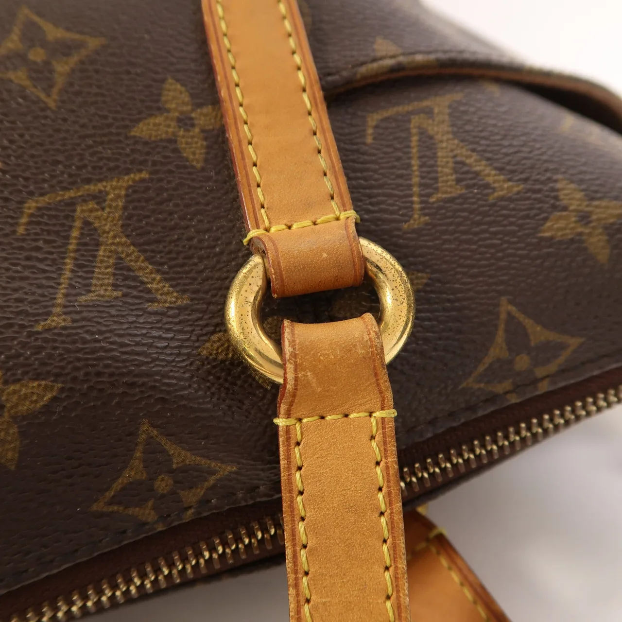 LOUIS VUITTON Totally M56688 Shoulder Bag Coated Canvas 棕色 Coated Canvas Rank B - Thumbnail 15