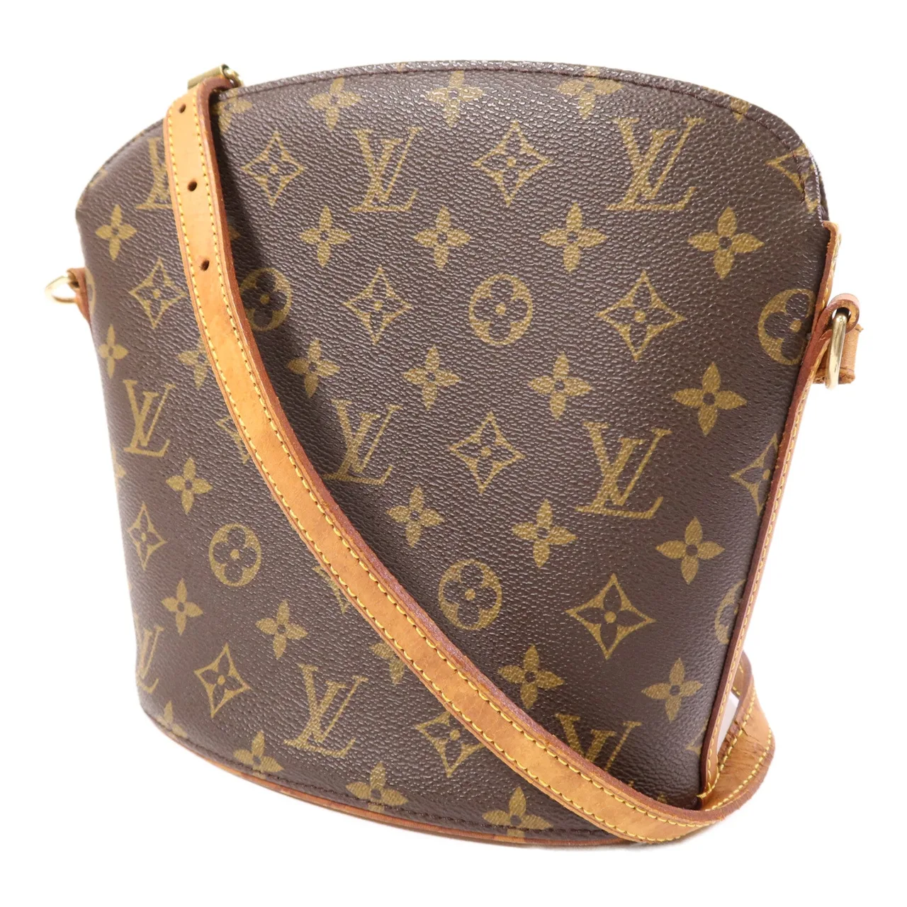 LOUIS VUITTON Drouot M51290 Shoulder Bag Coated Canvas 棕色 Coated Canvas Rank B - Thumbnail 3