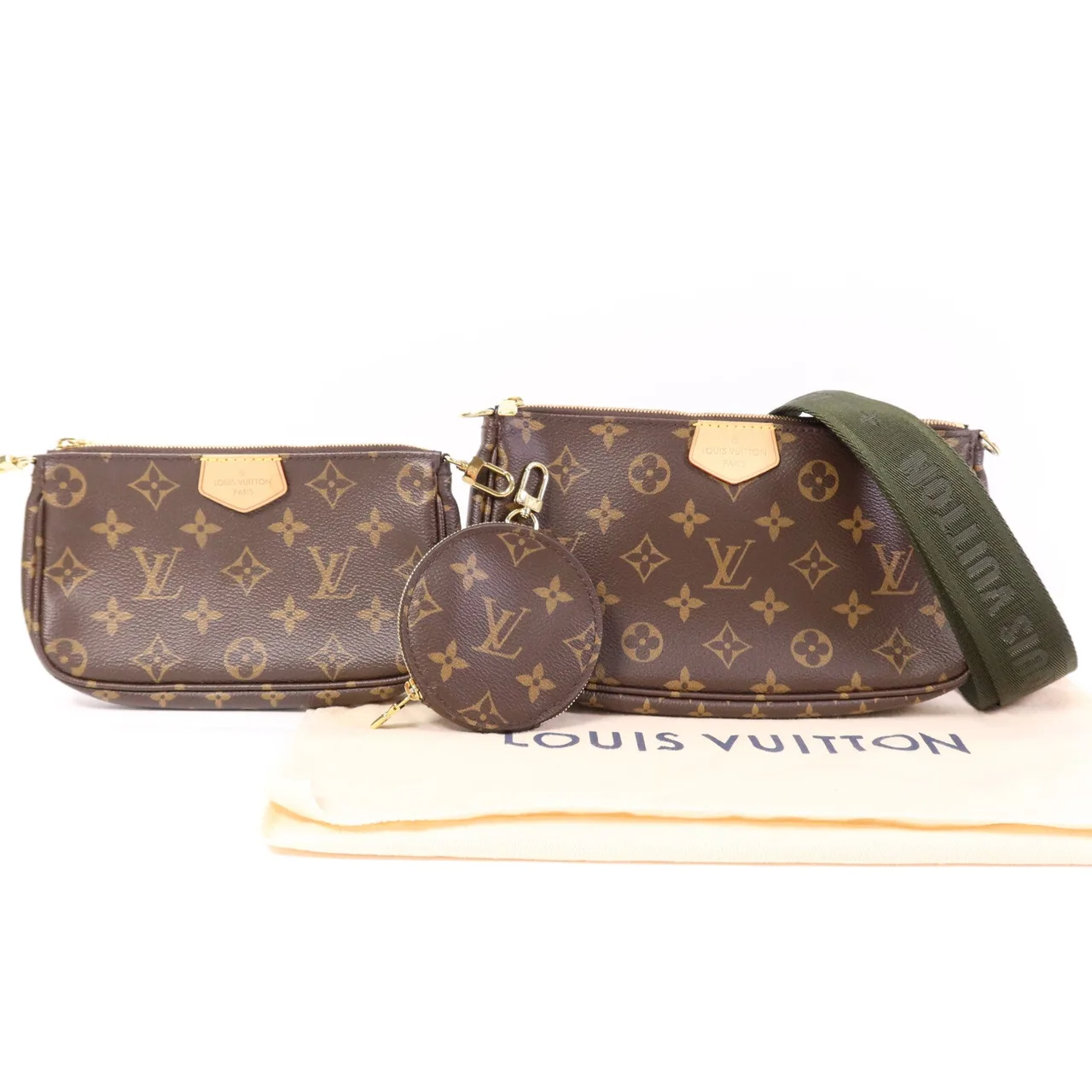LOUIS VUITTON Multi Pochette M44813 2-Way Bag Coated Canvas 棕色 Coated Canvas Rank A - Thumbnail 11