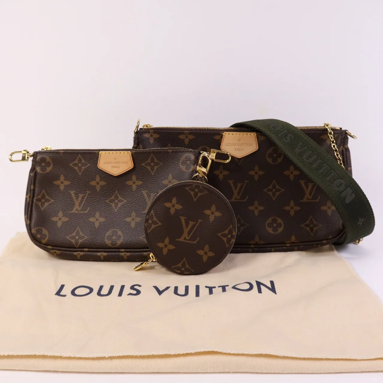 LOUIS VUITTON Multi Pochette M44813 2-Way Bag Coated Canvas 棕色 Coated Canvas Rank A - Thumbnail 17