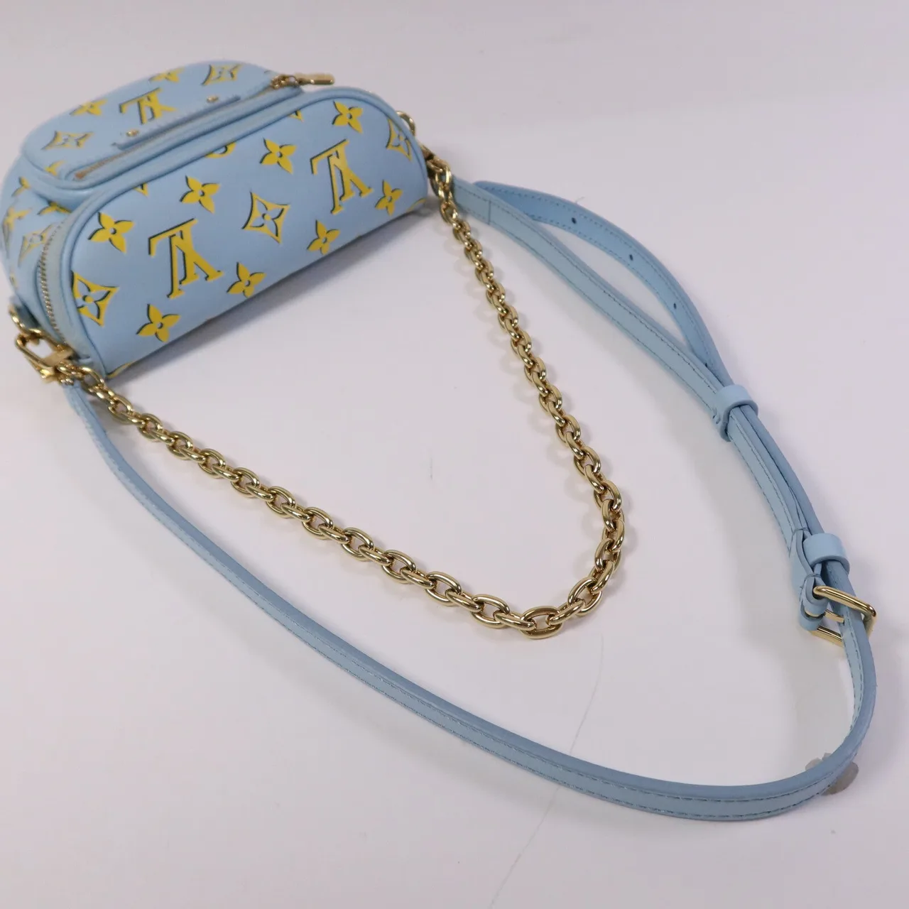 LOUIS VUITTON Bumbag M83694 Shoulder Bag Calfskin 藍色 / 黃色 / Blue Calfskin Rank B - Thumbnail 8