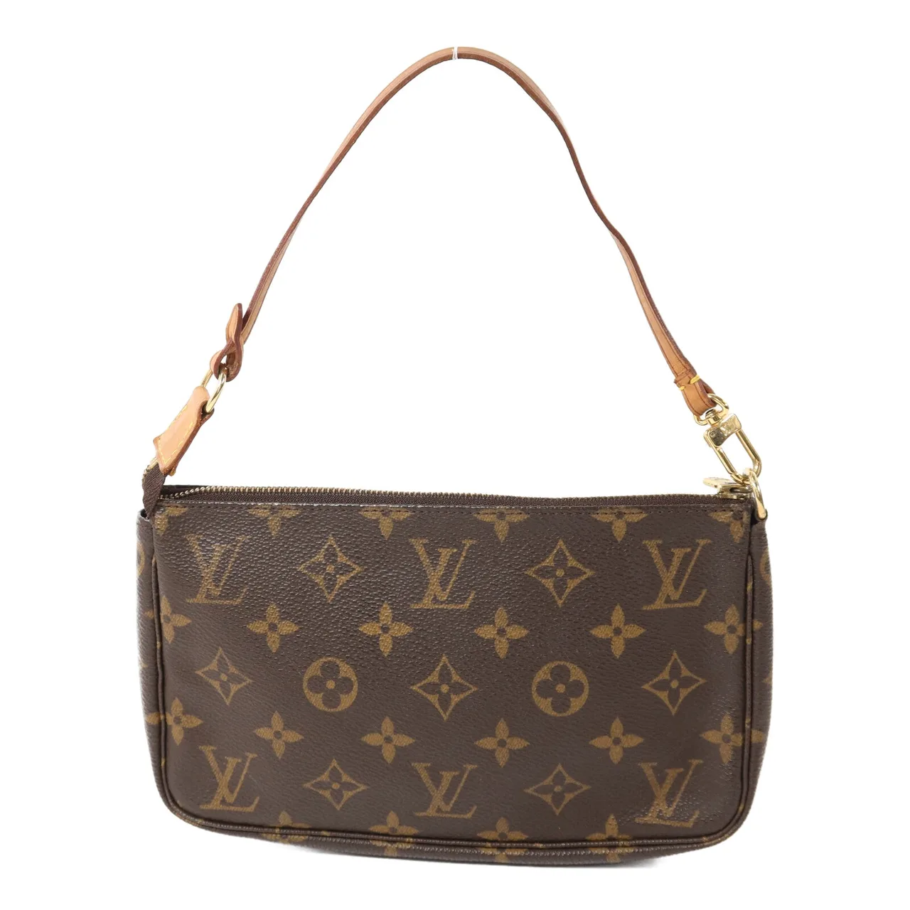 LOUIS VUITTON Pochette Accessoires M51980 Bag Coated Canvas 棕色 / Brown Coated Canvas Rank B - Thumbnail 2