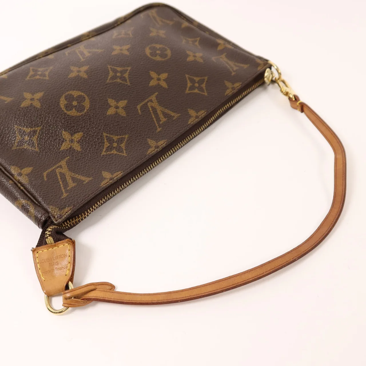 LOUIS VUITTON Pochette Accessoires M51980 Bag Coated Canvas 棕色 / Brown Coated Canvas Rank B - Thumbnail 8