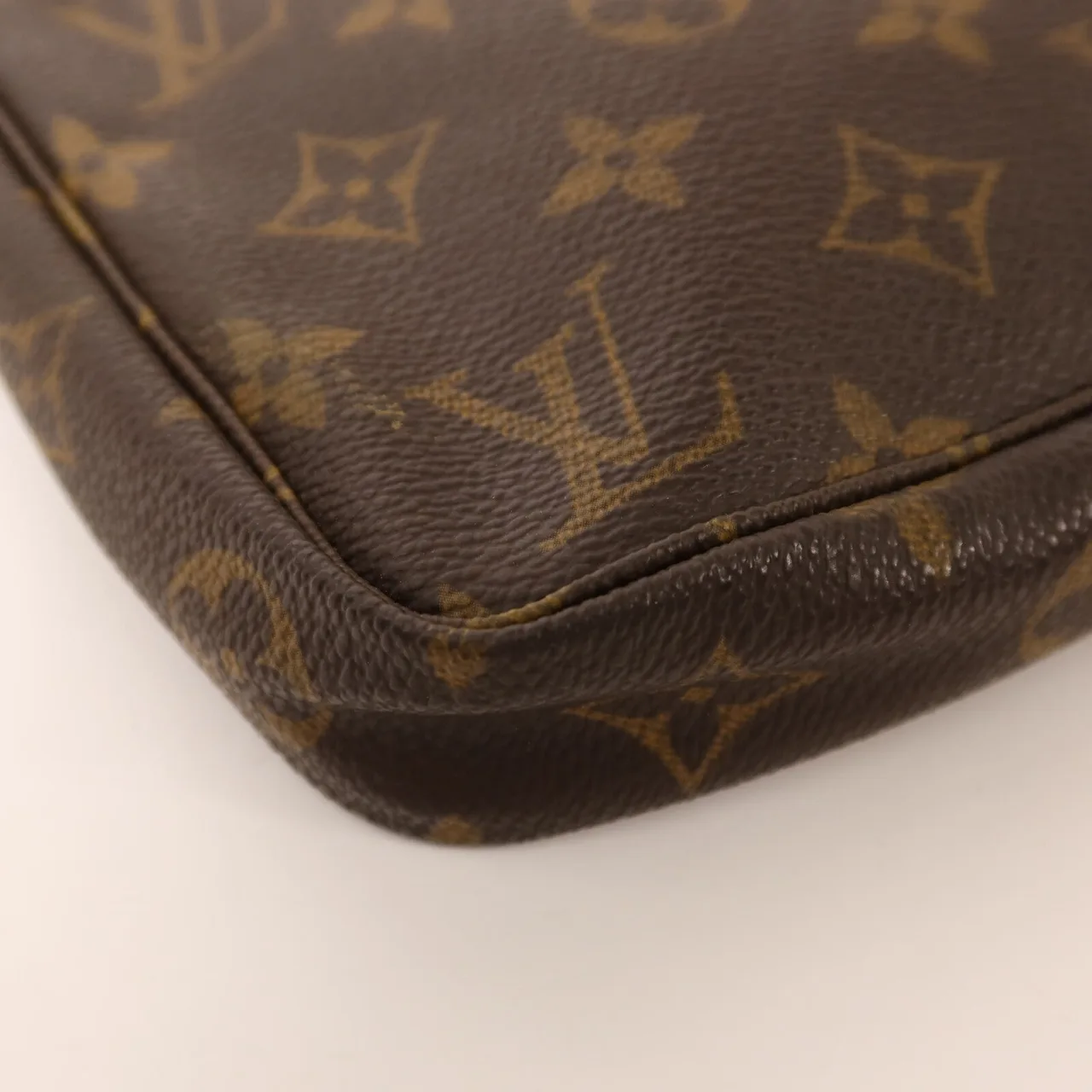 LOUIS VUITTON Pochette Accessoires M51980 Bag Coated Canvas 棕色 / Brown Coated Canvas Rank B - Thumbnail 10
