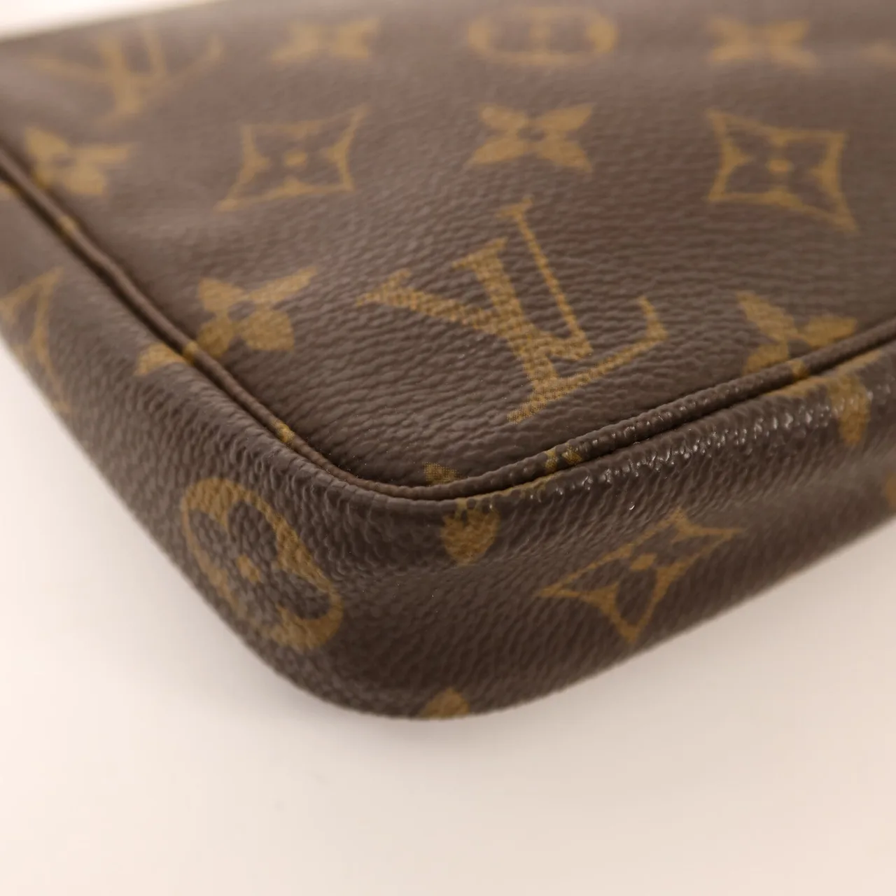 LOUIS VUITTON Pochette Accessoires M51980 Bag Coated Canvas 棕色 / Brown Coated Canvas Rank B - Thumbnail 12
