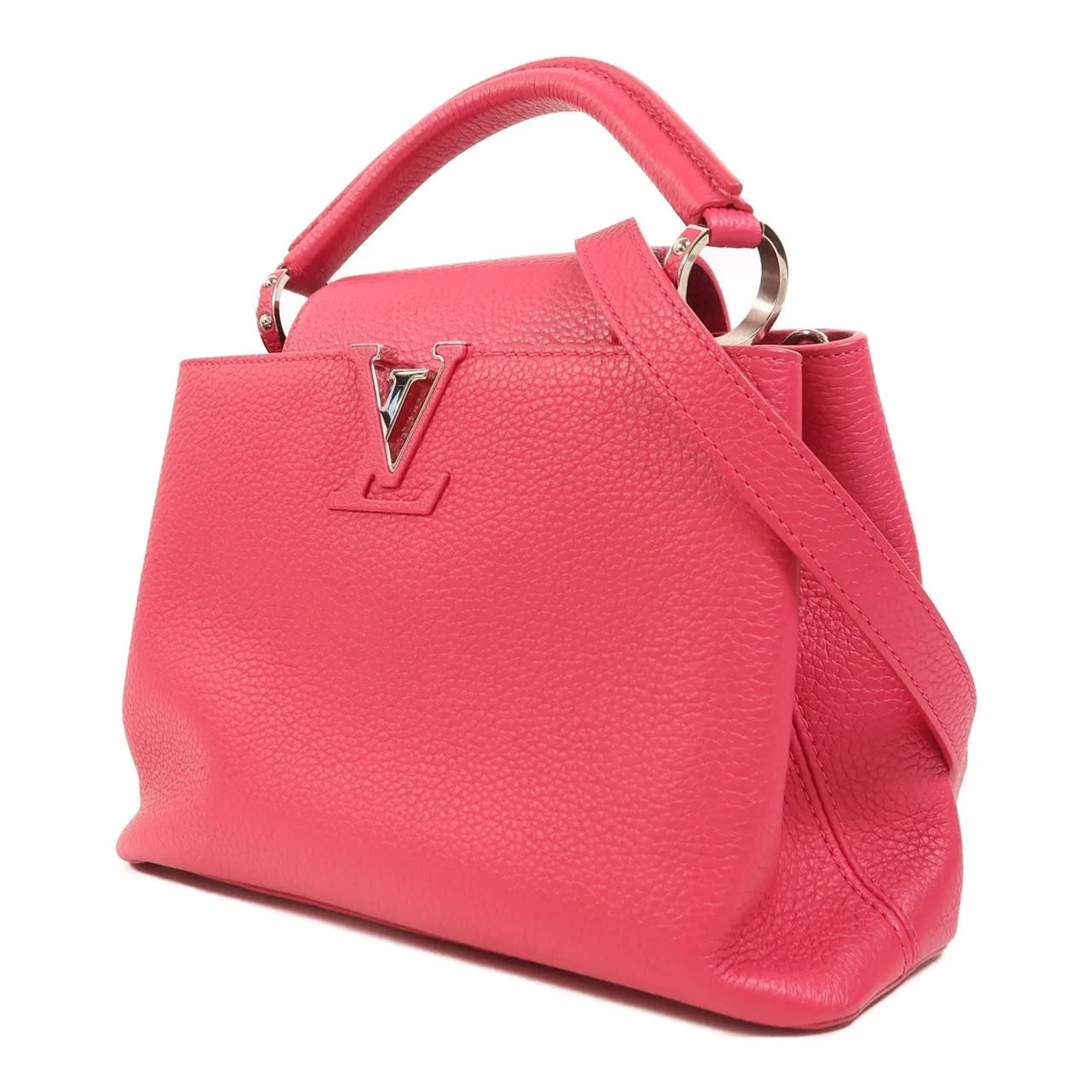 LOUIS VUITTON Capucines M90294 2-Way Bag Calfskin 粉色 / Pink Calfskin Rank A - Thumbnail 3