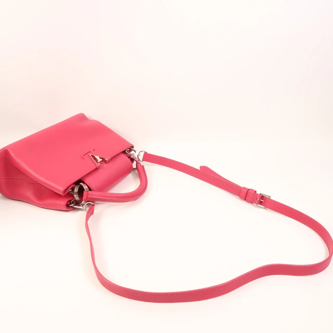 LOUIS VUITTON Capucines M90294 2-Way Bag Calfskin 粉色 / Pink Calfskin Rank A - Thumbnail 8