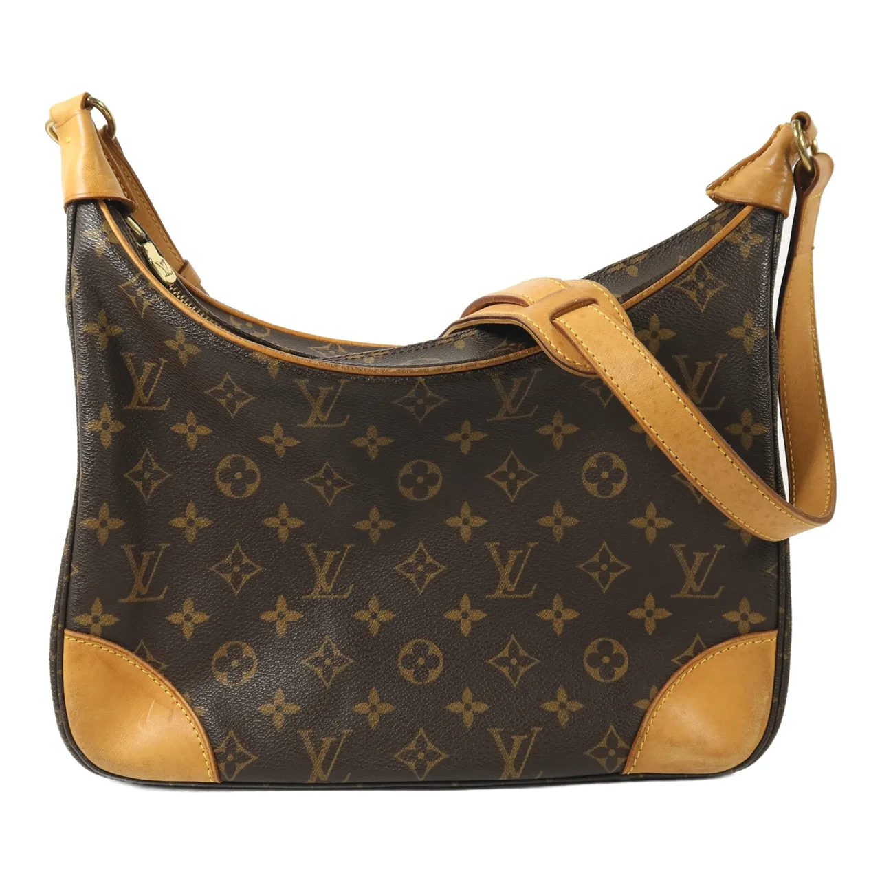 LOUIS VUITTON Boulogne M51265 Shoulder Bag Coated Canvas 棕色
