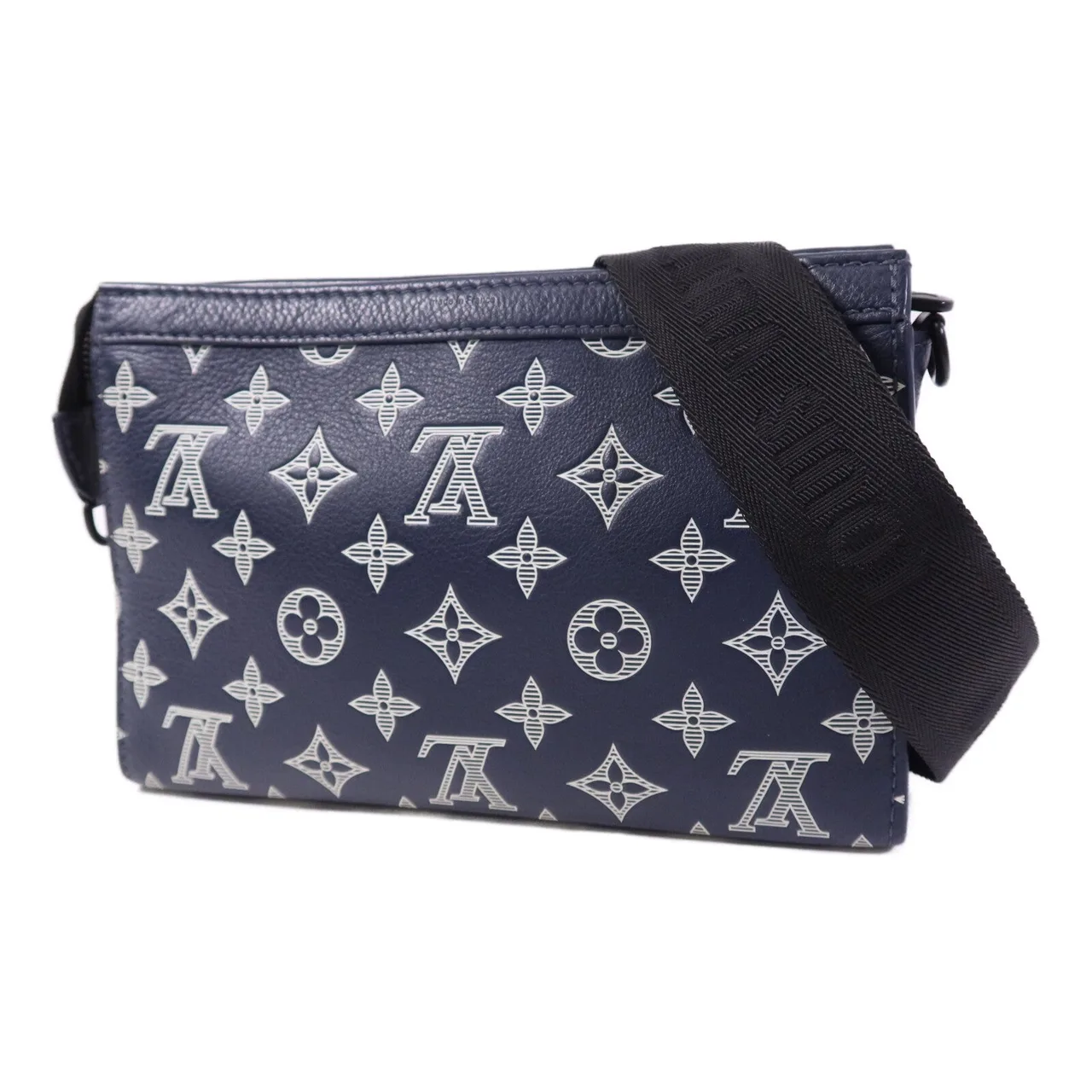 LOUIS VUITTON Gaston M83384 Shoulder Bag Calfskin 藍色 / Blue Calfskin Rank A - Thumbnail 3