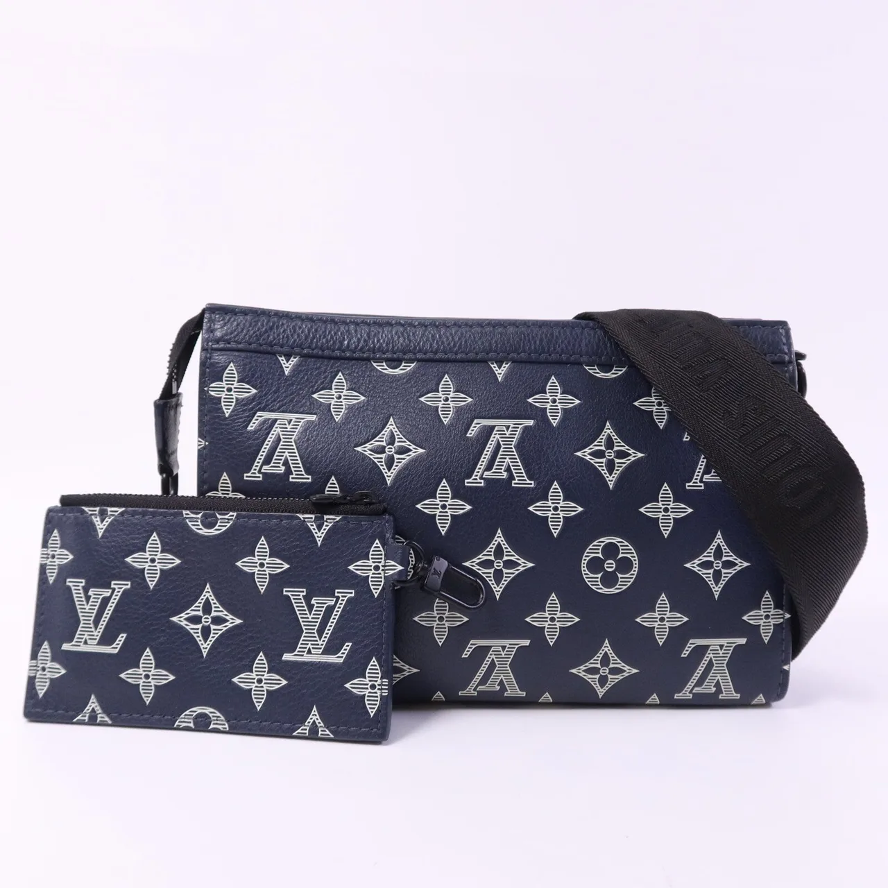 LOUIS VUITTON Gaston M83384 Shoulder Bag Calfskin 藍色 / Blue Calfskin Rank A - Thumbnail 9