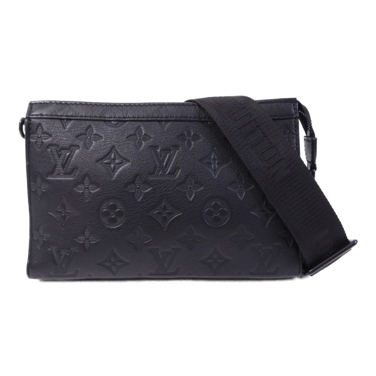 LOUIS VUITTON Gaston M81115 Shoulder Bag Leather 黑色 / Black