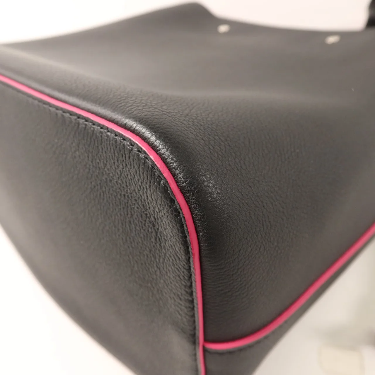 LOUIS VUITTON Lock Me M54677 Shoulder Bag Calfskin 黑色 / 粉色 / Black/Pink Calfskin Rank A - Thumbnail 14