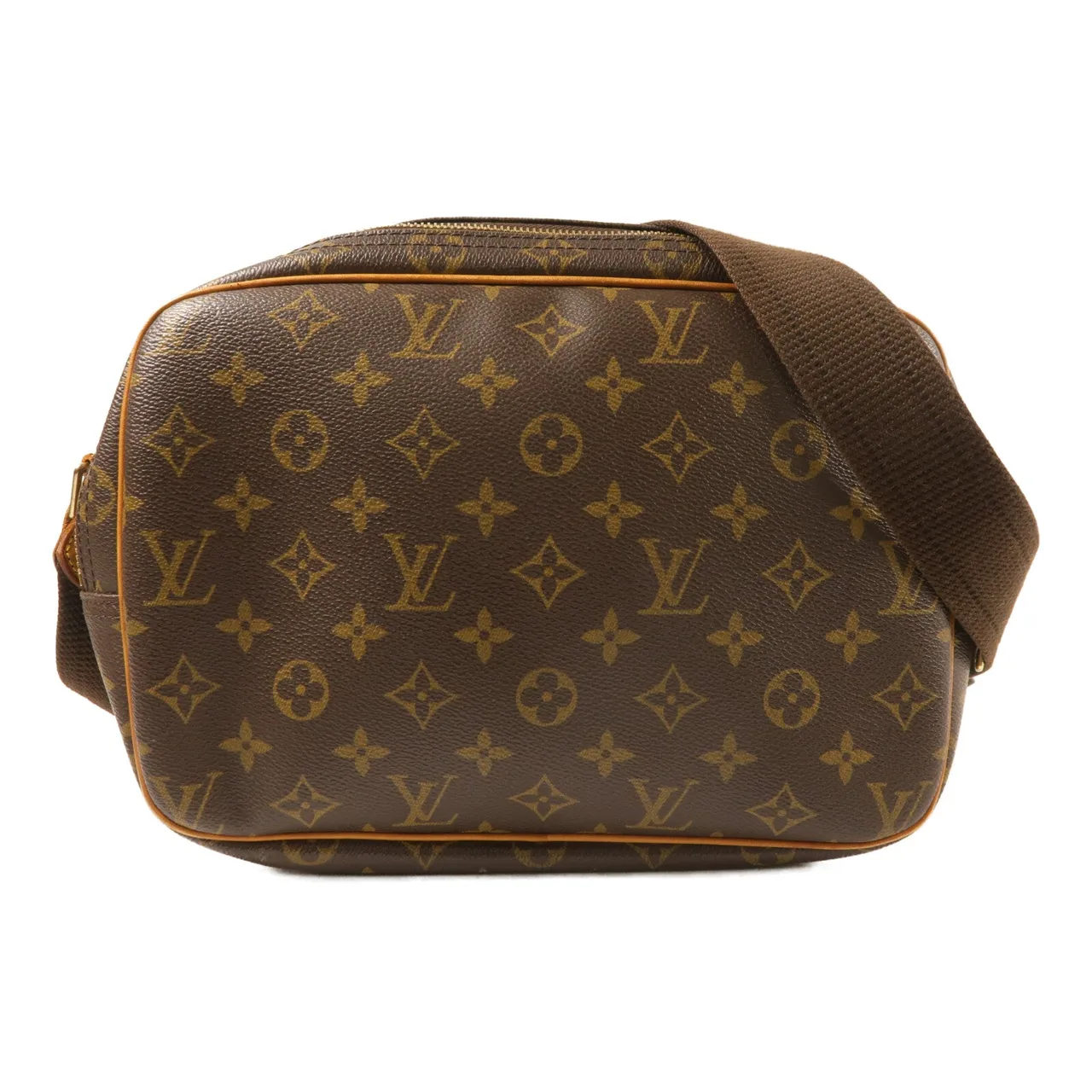 LOUIS VUITTON Reporter M45254 Shoulder Bag Coated Canvas 棕色 / Brown