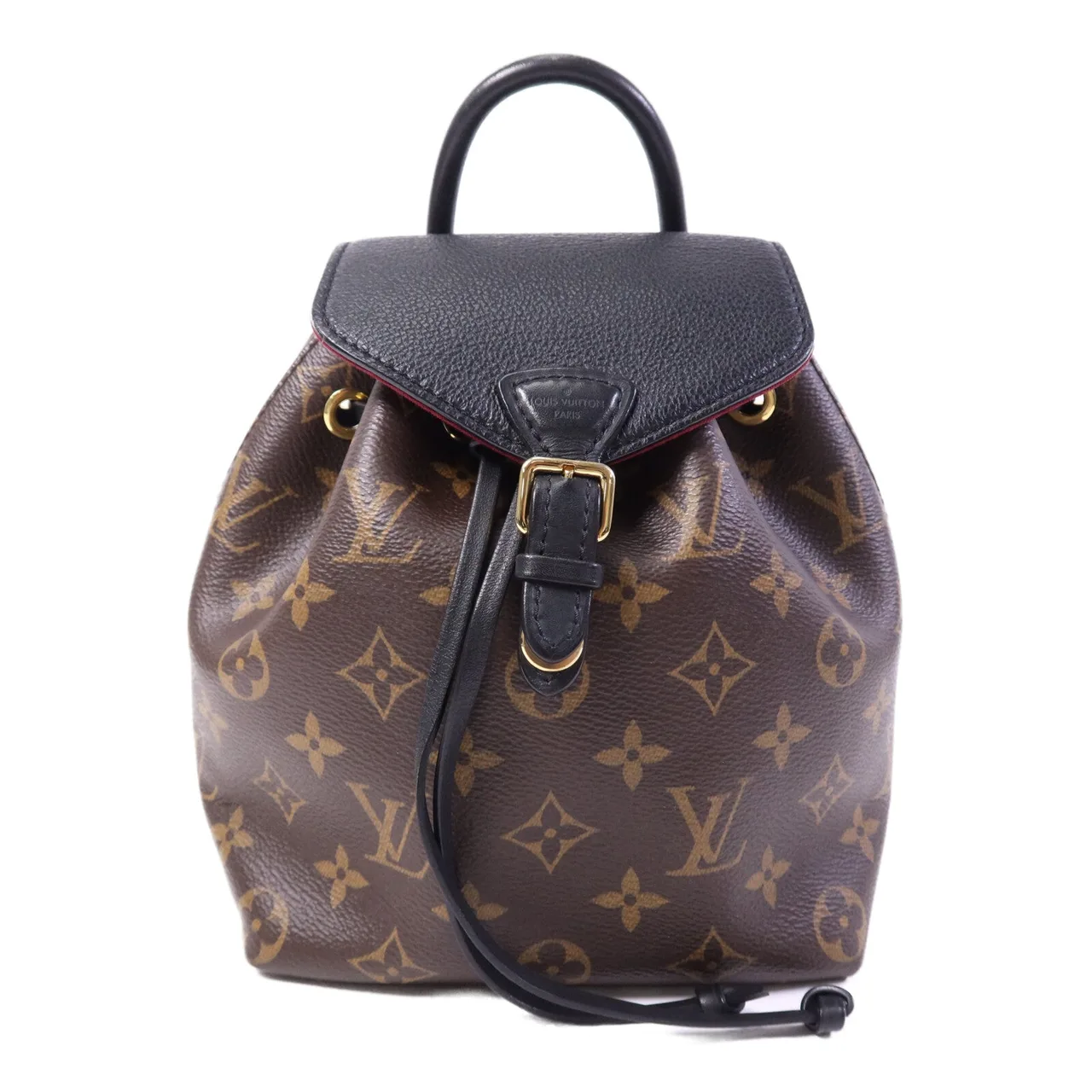 LOUIS VUITTON Montsouris M45516 Backpack Coated Canvas 棕色 / 黑色