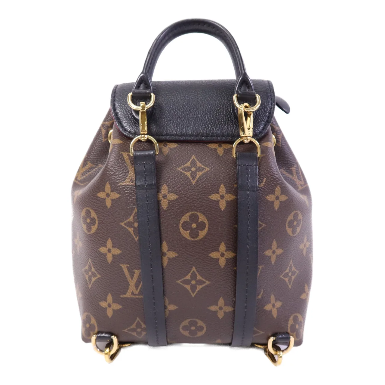 LOUIS VUITTON Montsouris M45516 Backpack Coated Canvas 棕色 / 黑色 Coated Canvas Rank B - Thumbnail 2