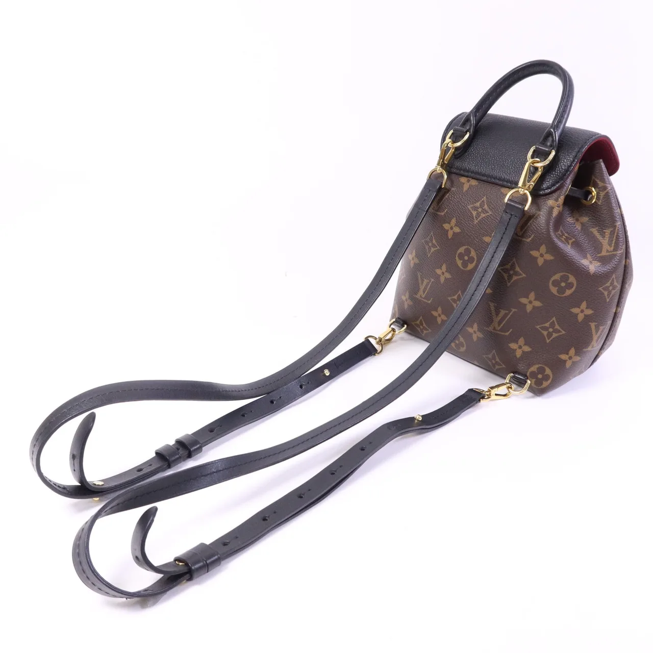LOUIS VUITTON Montsouris M45516 Backpack Coated Canvas 棕色 / 黑色 Coated Canvas Rank B - Thumbnail 8
