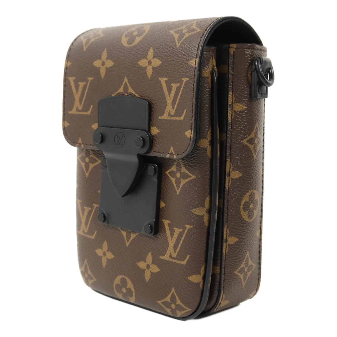 LOUIS VUITTON S-Lock M81522 Shoulder Bag Coated Canvas 棕色 / 黑色 / Black/Brown Coated Canvas Rank A - Thumbnail 3