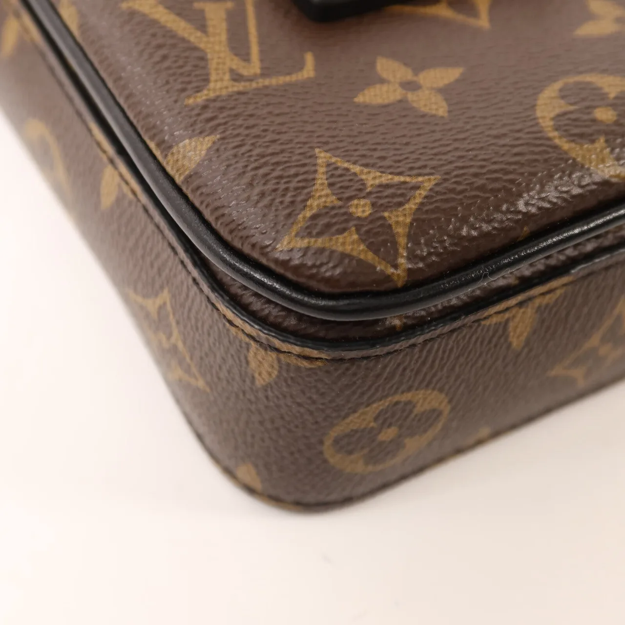 LOUIS VUITTON S-Lock M81522 Shoulder Bag Coated Canvas 棕色 / 黑色 / Black/Brown Coated Canvas Rank A - Thumbnail 9