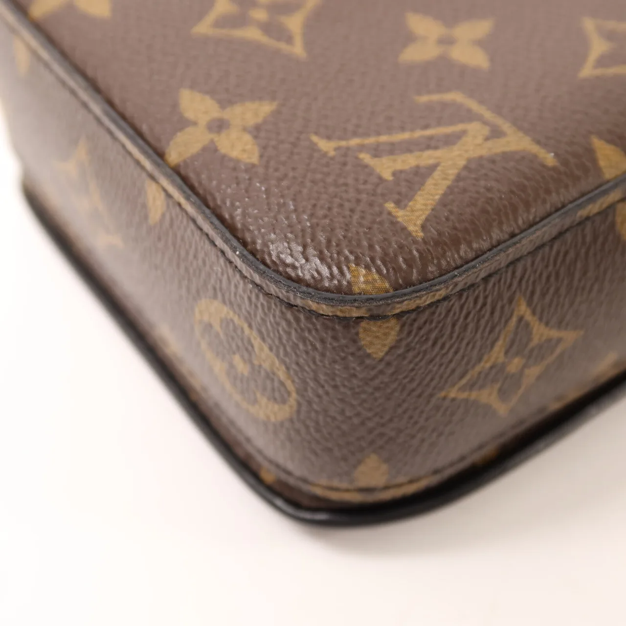 LOUIS VUITTON S-Lock M81522 Shoulder Bag Coated Canvas 棕色 / 黑色 / Black/Brown Coated Canvas Rank A - Thumbnail 12