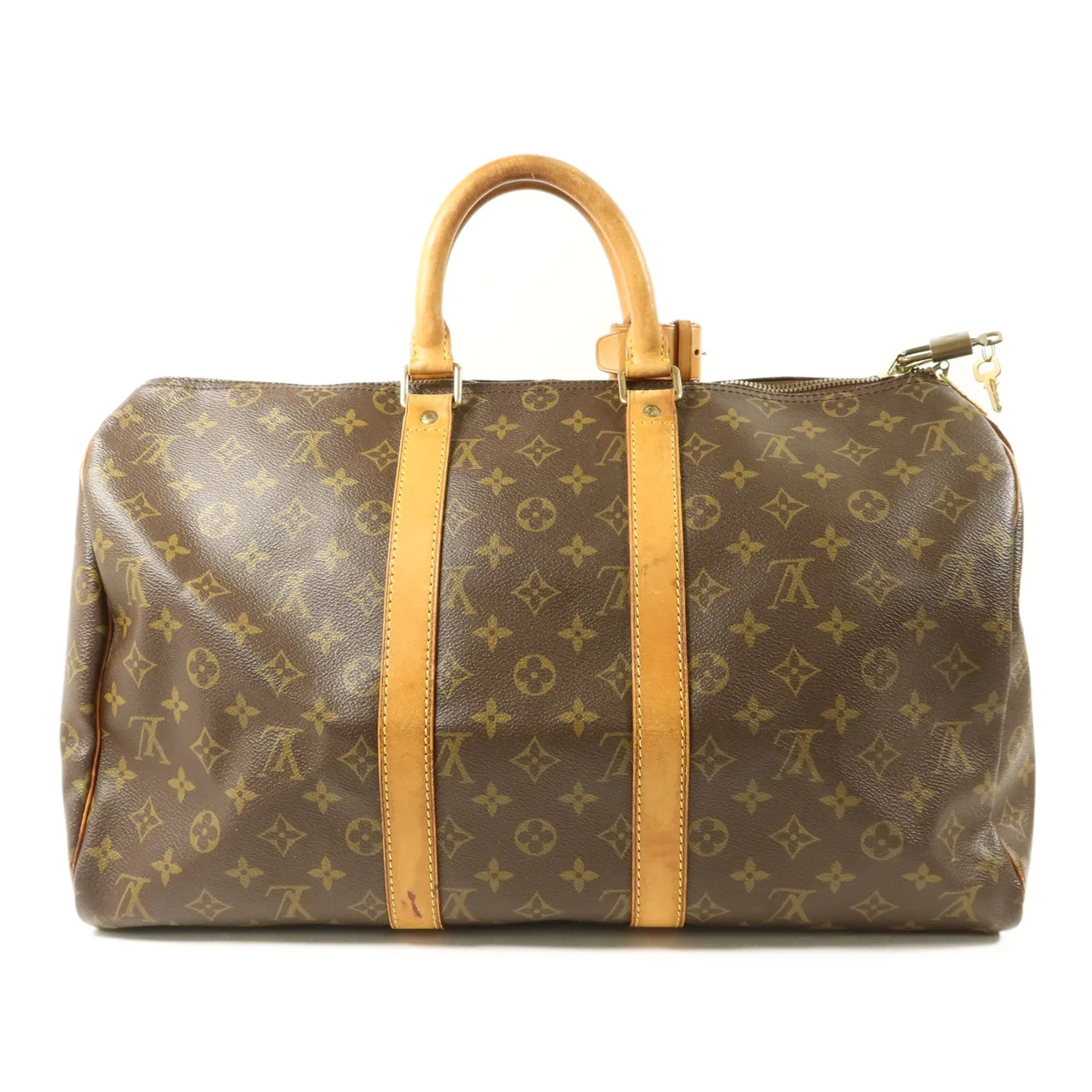 LOUIS VUITTON Keepall M41428 Boston Bag Coated Canvas 棕色 Coated Canvas Rank C - Thumbnail 2