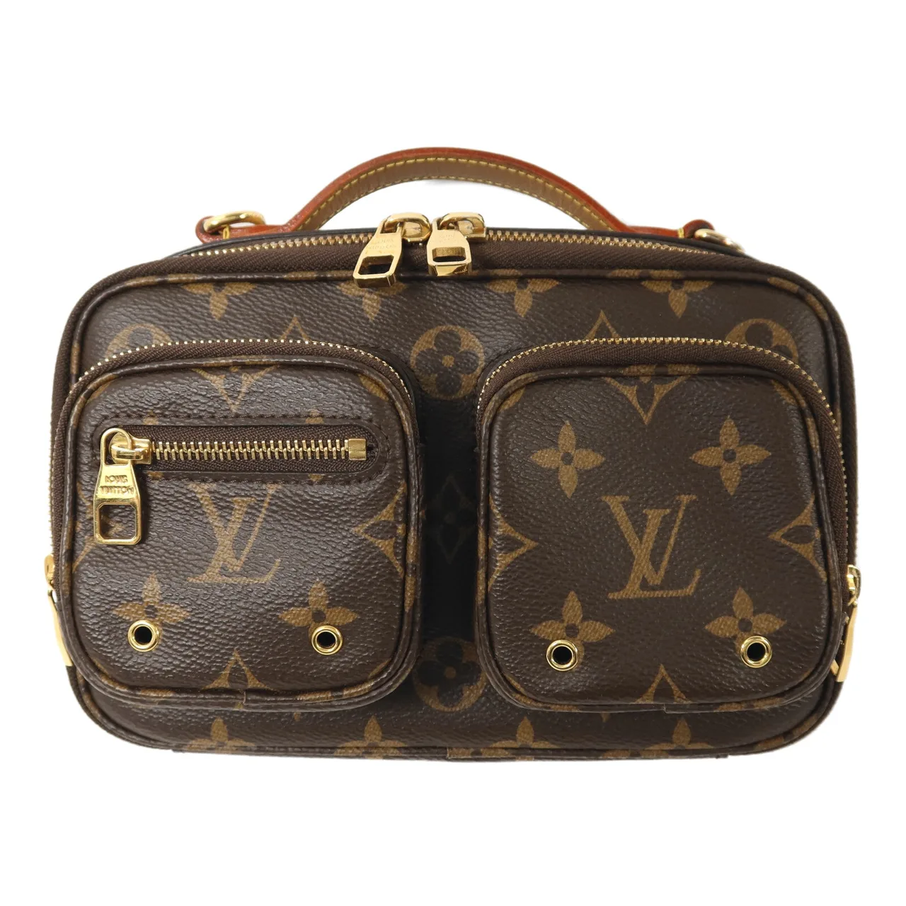 LOUIS VUITTON Utility M80446 兩用包 塗層帆布 棕色