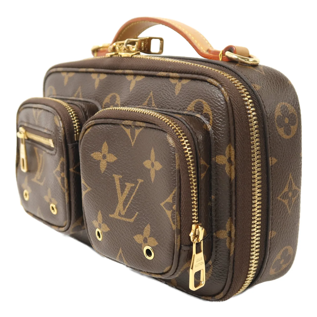 LOUIS VUITTON Utility M80446 2-Way Bag Coated Canvas 棕色 Coated Canvas Rank A - Thumbnail 3
