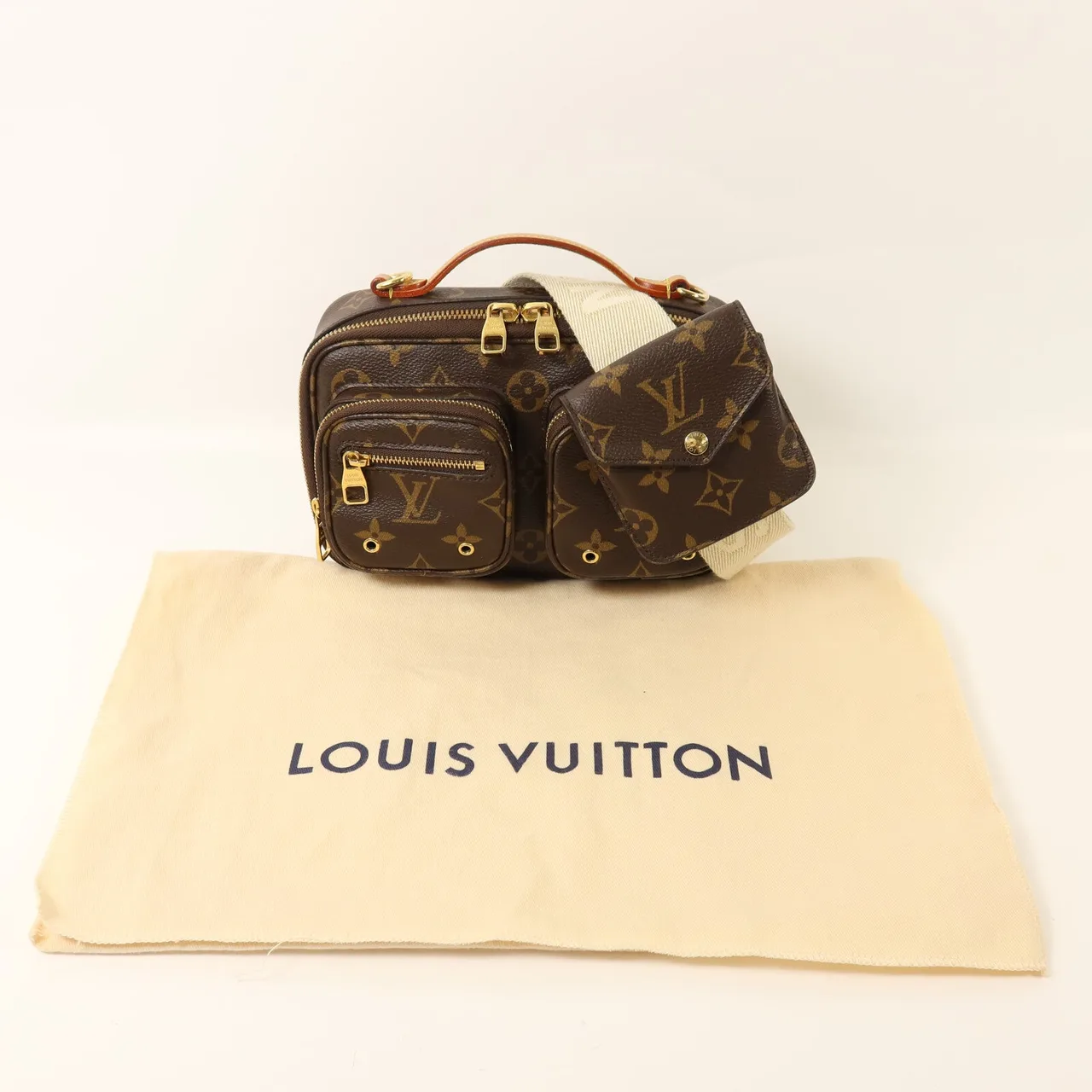 LOUIS VUITTON Utility M80446 2-Way Bag Coated Canvas 棕色 Coated Canvas Rank A - Thumbnail 8