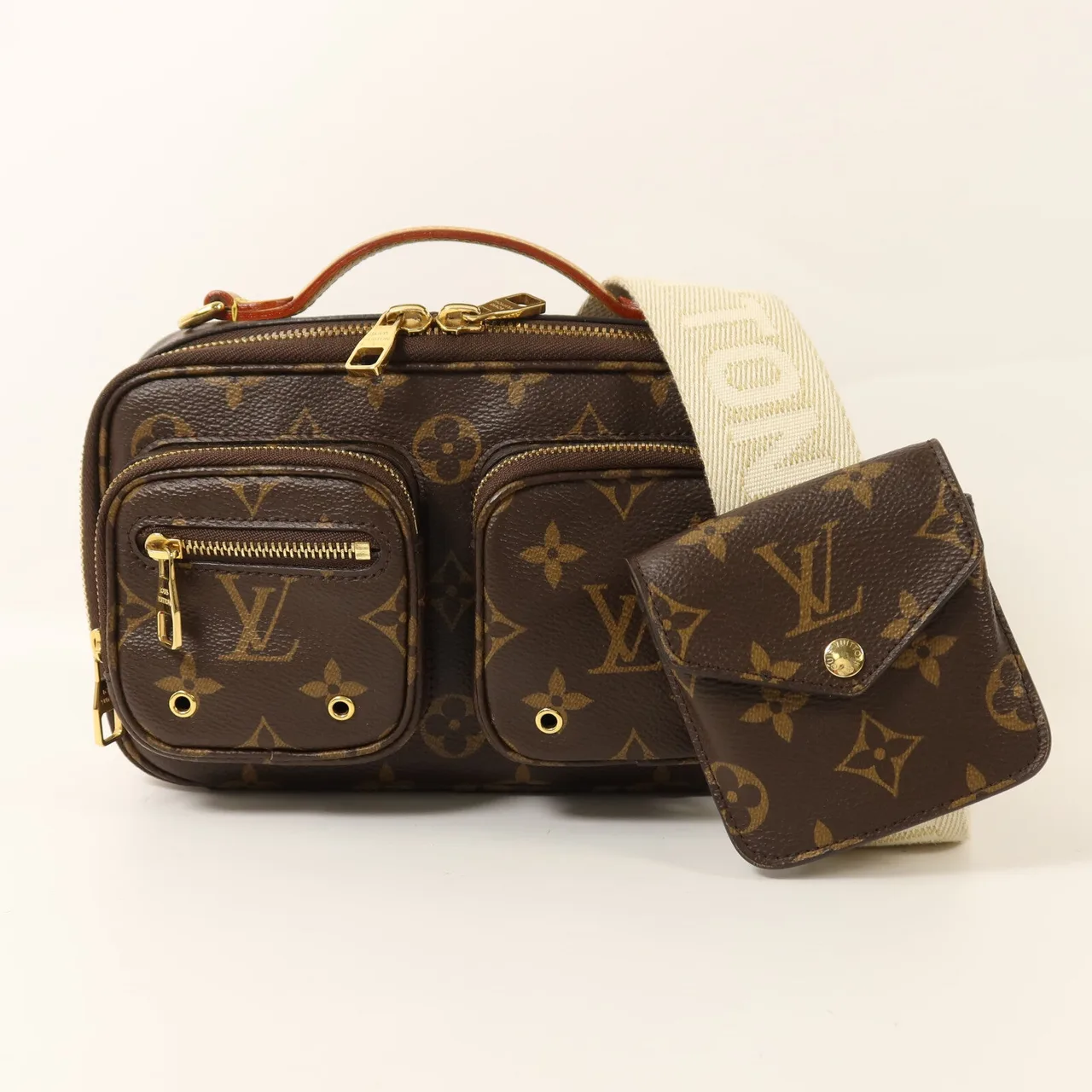 LOUIS VUITTON Utility M80446 2-Way Bag Coated Canvas 棕色 Coated Canvas Rank A - Thumbnail 14