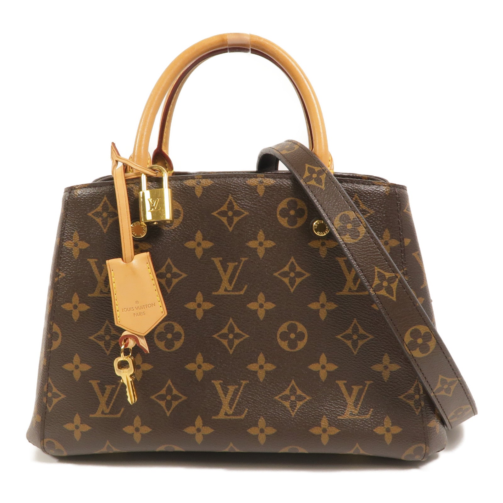 LOUIS VUITTON Montaigne M41055 2-Way Bag Coated Canvas