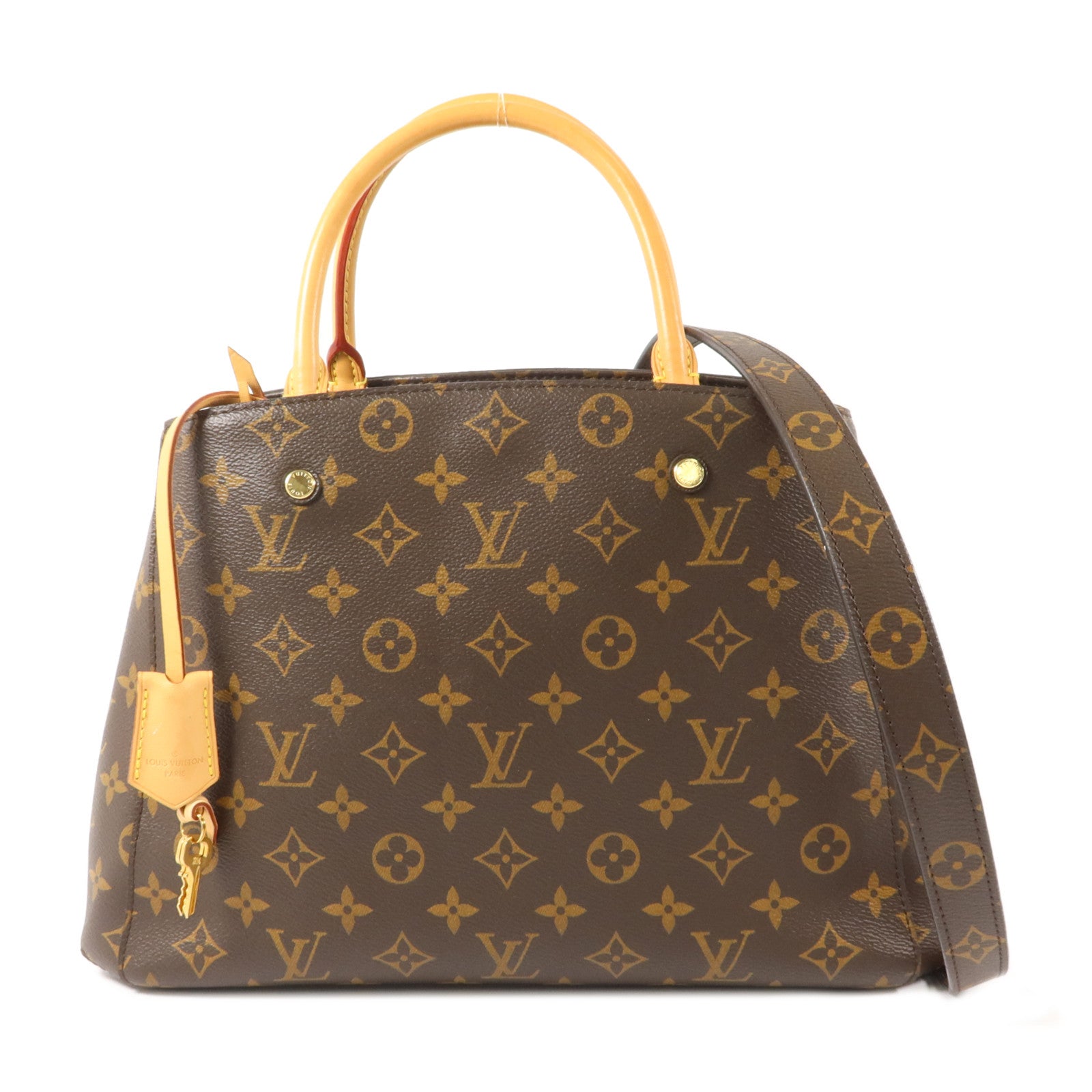 LOUIS VUITTON Montaigne M41056 2-Way Bag Coated Canvas