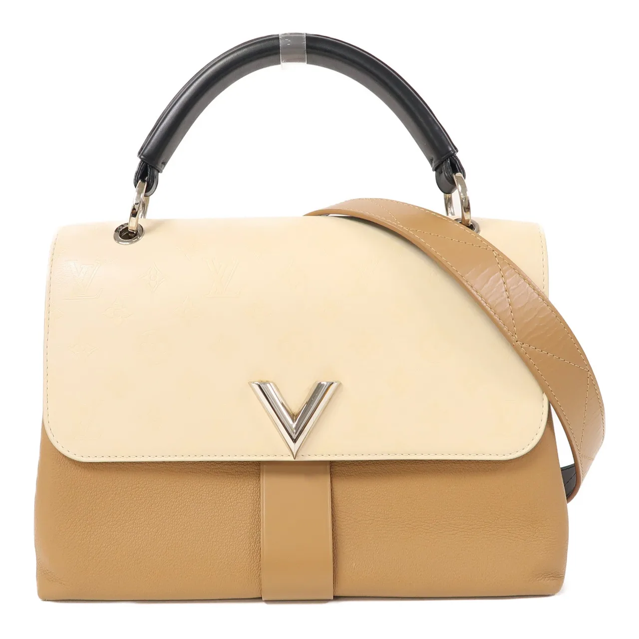 LOUIS VUITTON M42904 2-Way Bag Calfskin 米色