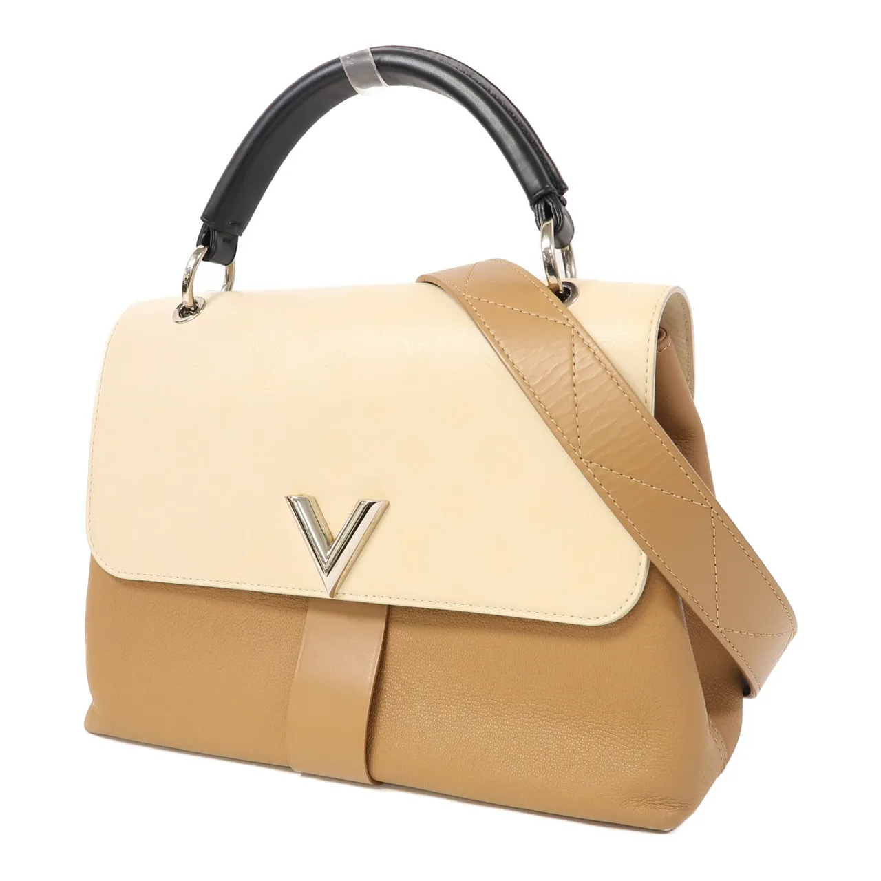 LOUIS VUITTON M42904 兩用包 牛皮 米色 牛皮 中古品B - 縮圖 3
