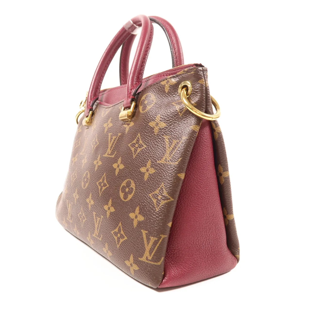LOUIS VUITTON Pallas M42961 兩用包 塗層帆布 棕色 / 紫色 / Brown 塗層帆布 中古品A - 縮圖 3