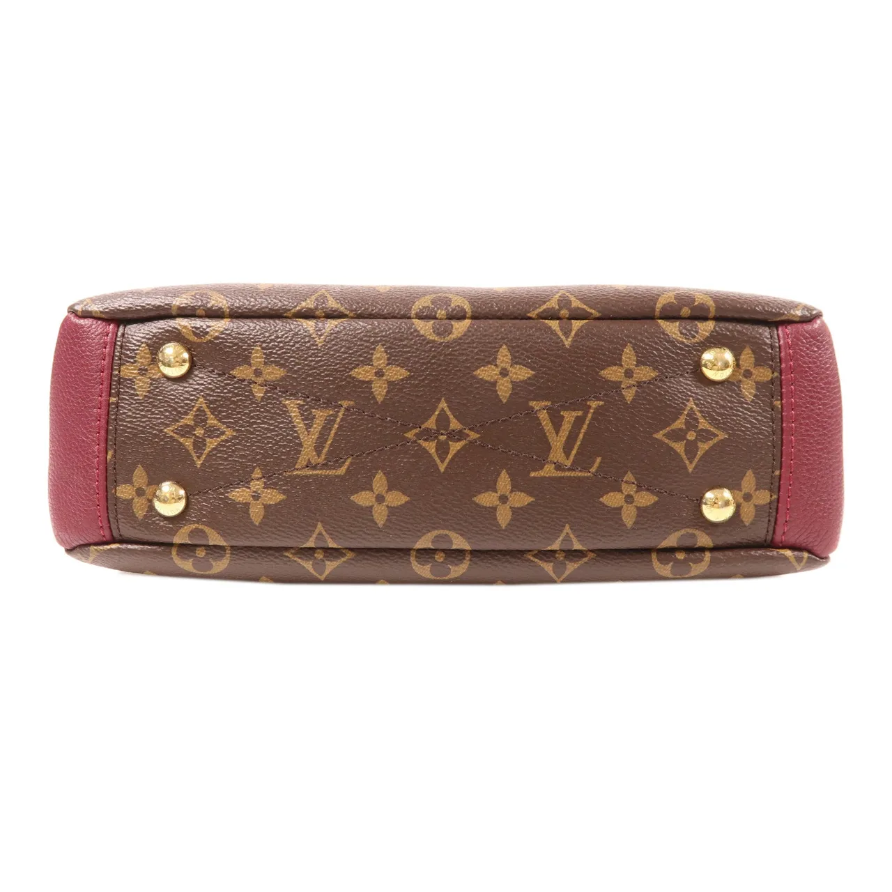 LOUIS VUITTON Pallas M42961 兩用包 塗層帆布 棕色 / 紫色 / Brown 塗層帆布 中古品A - 縮圖 4