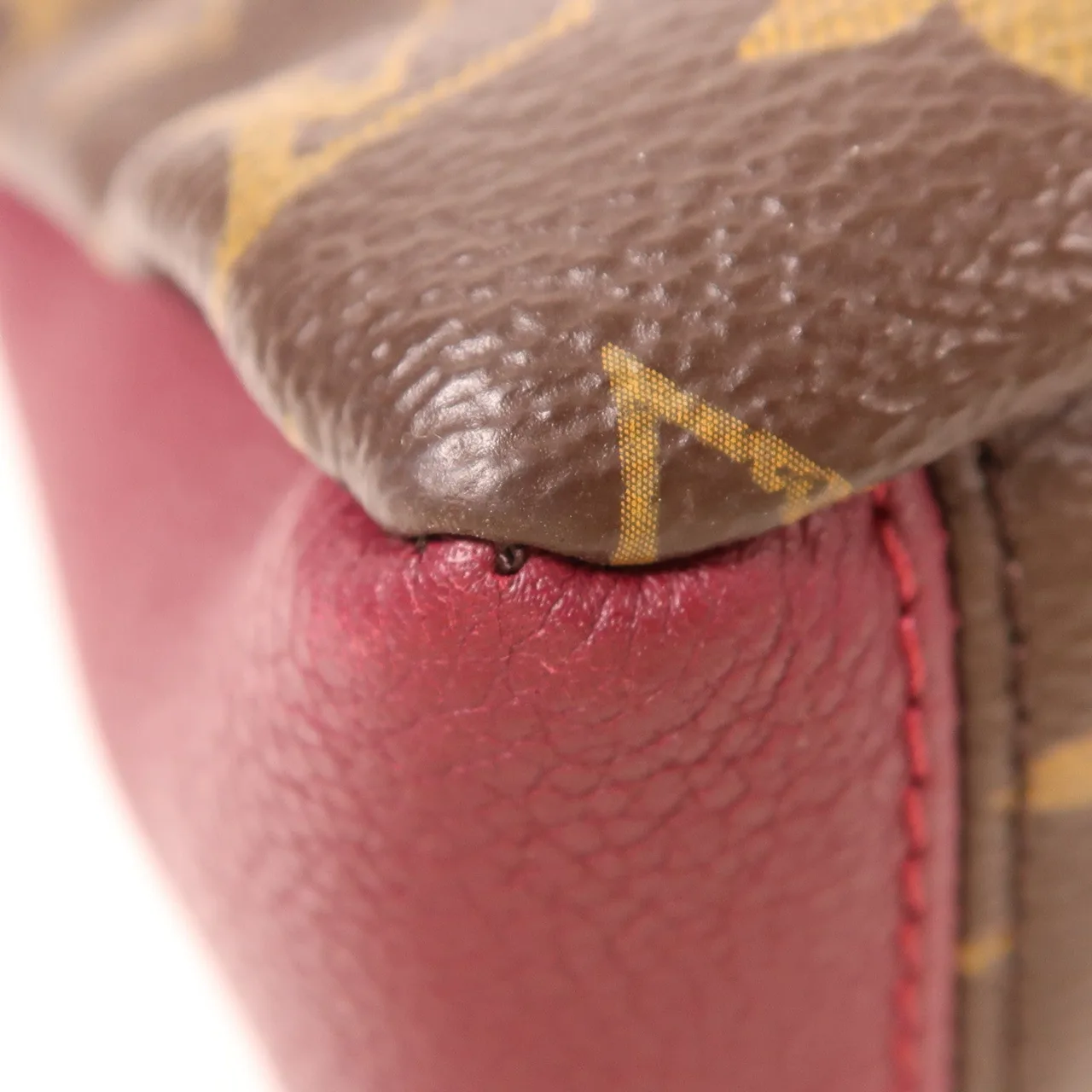 LOUIS VUITTON Pallas M42961 兩用包 塗層帆布 棕色 / 紫色 / Brown 塗層帆布 中古品A - 縮圖 10