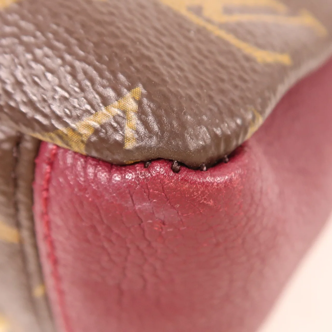 LOUIS VUITTON Pallas M42961 兩用包 塗層帆布 棕色 / 紫色 / Brown 塗層帆布 中古品A - 縮圖 11