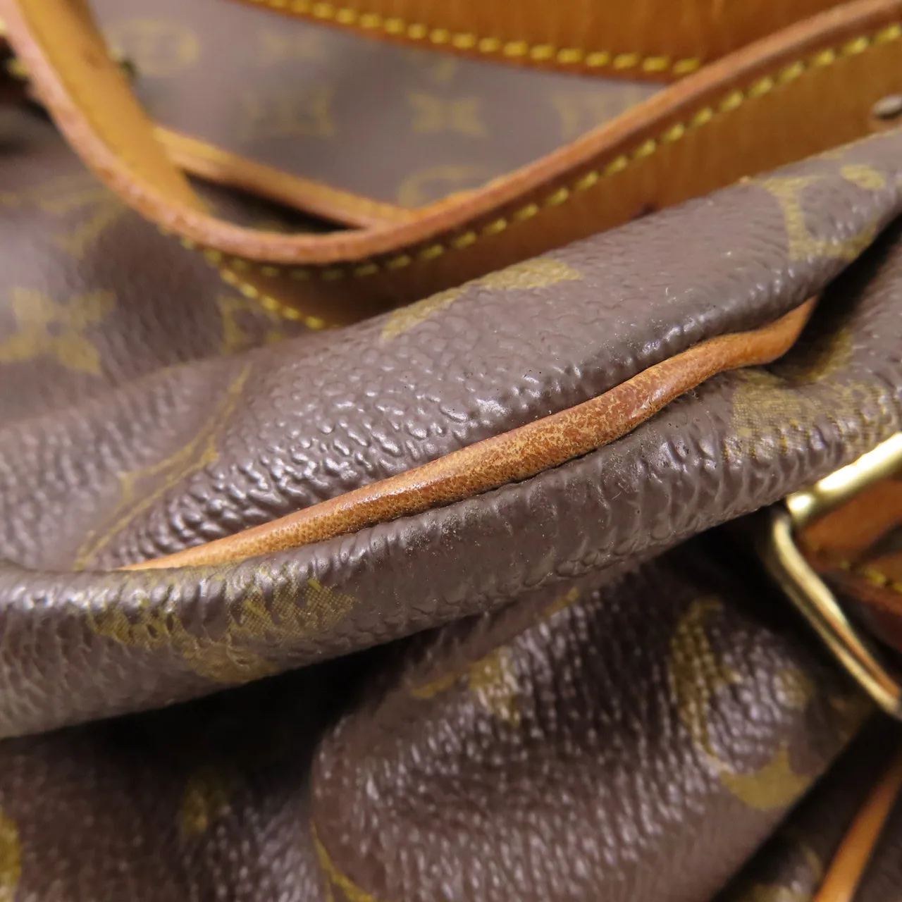 LOUIS VUITTON Saumur M42254 肩背包 塗層帆布 棕色 / Brown 塗層帆布 中古品B - 縮圖 13