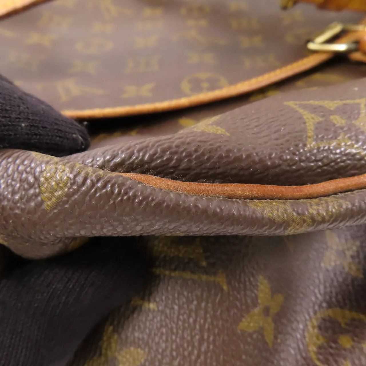 LOUIS VUITTON Saumur M42254 肩背包 塗層帆布 棕色 / Brown 塗層帆布 中古品B - 縮圖 14