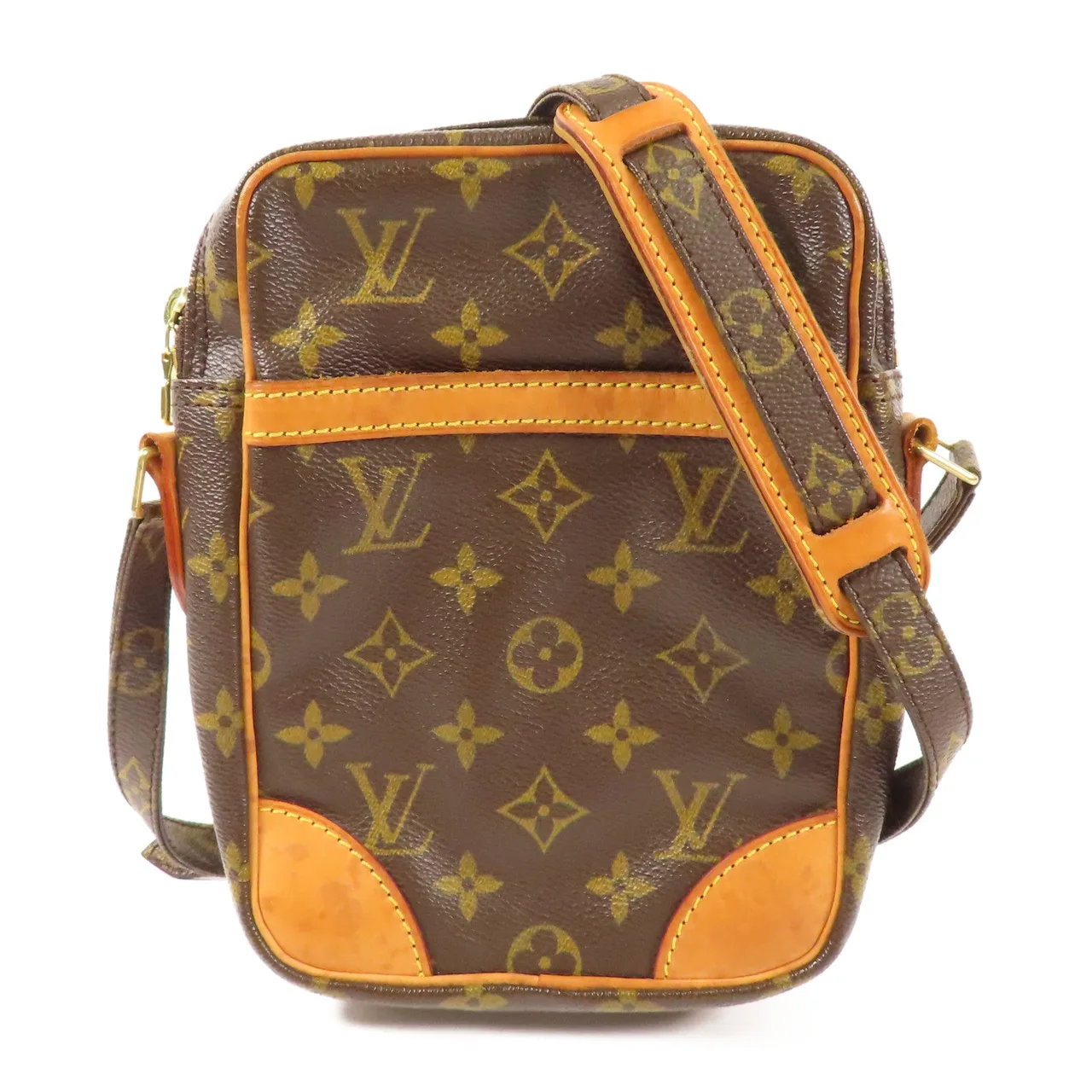 LOUIS VUITTON Danube M45266 肩背包 塗層帆布 棕色 / Brown