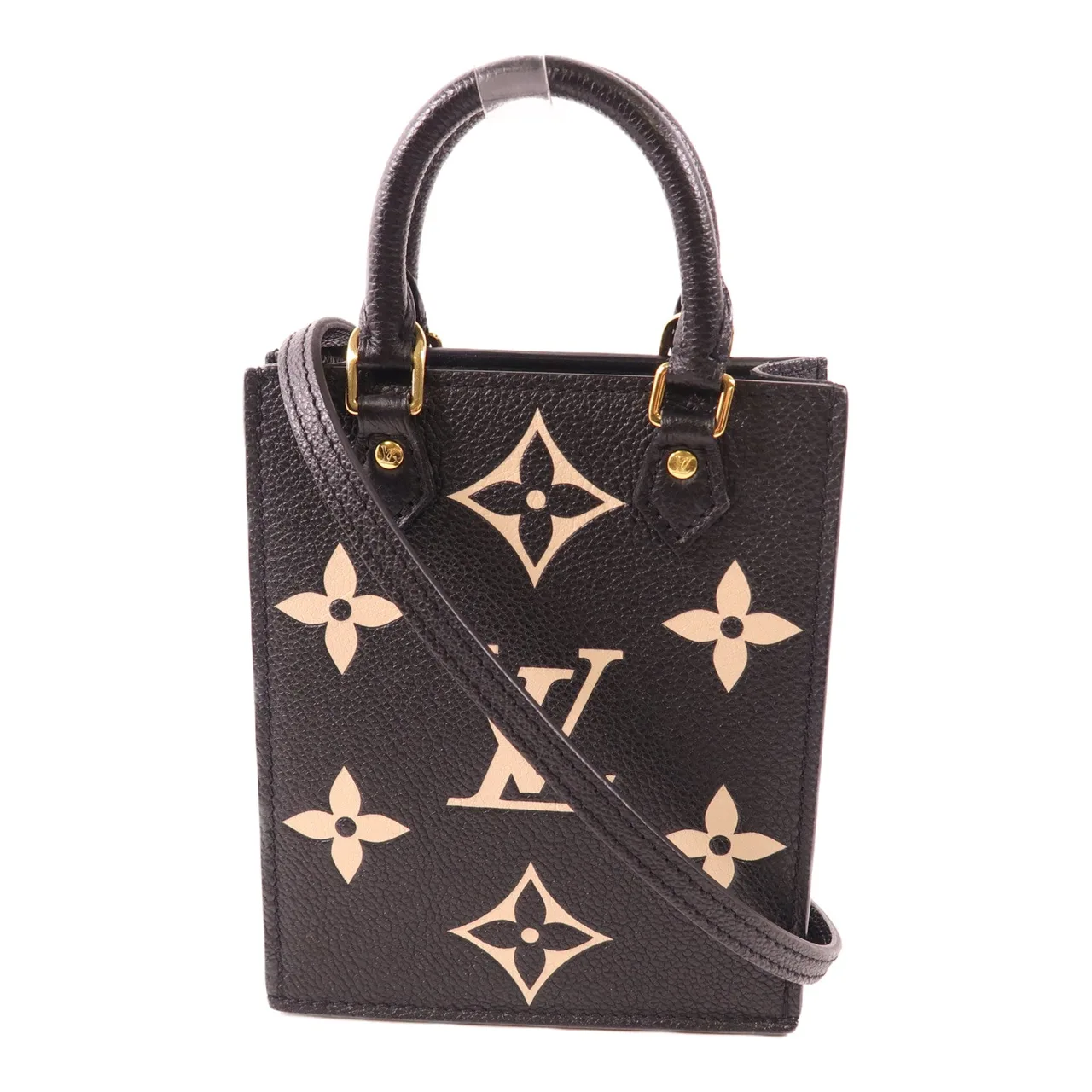 LOUIS VUITTON Petit Sac Plat M57937 2-Way Bag Calfskin 黑色 / Black