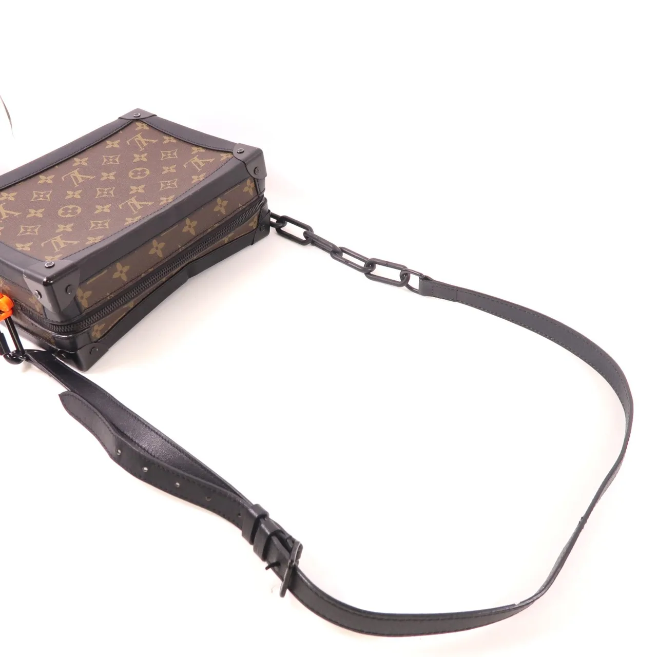 LOUIS VUITTON Soft Trunk M44427 肩背包 塗層帆布 棕色 / Brown/Black 塗層帆布 中古品B - 縮圖 9