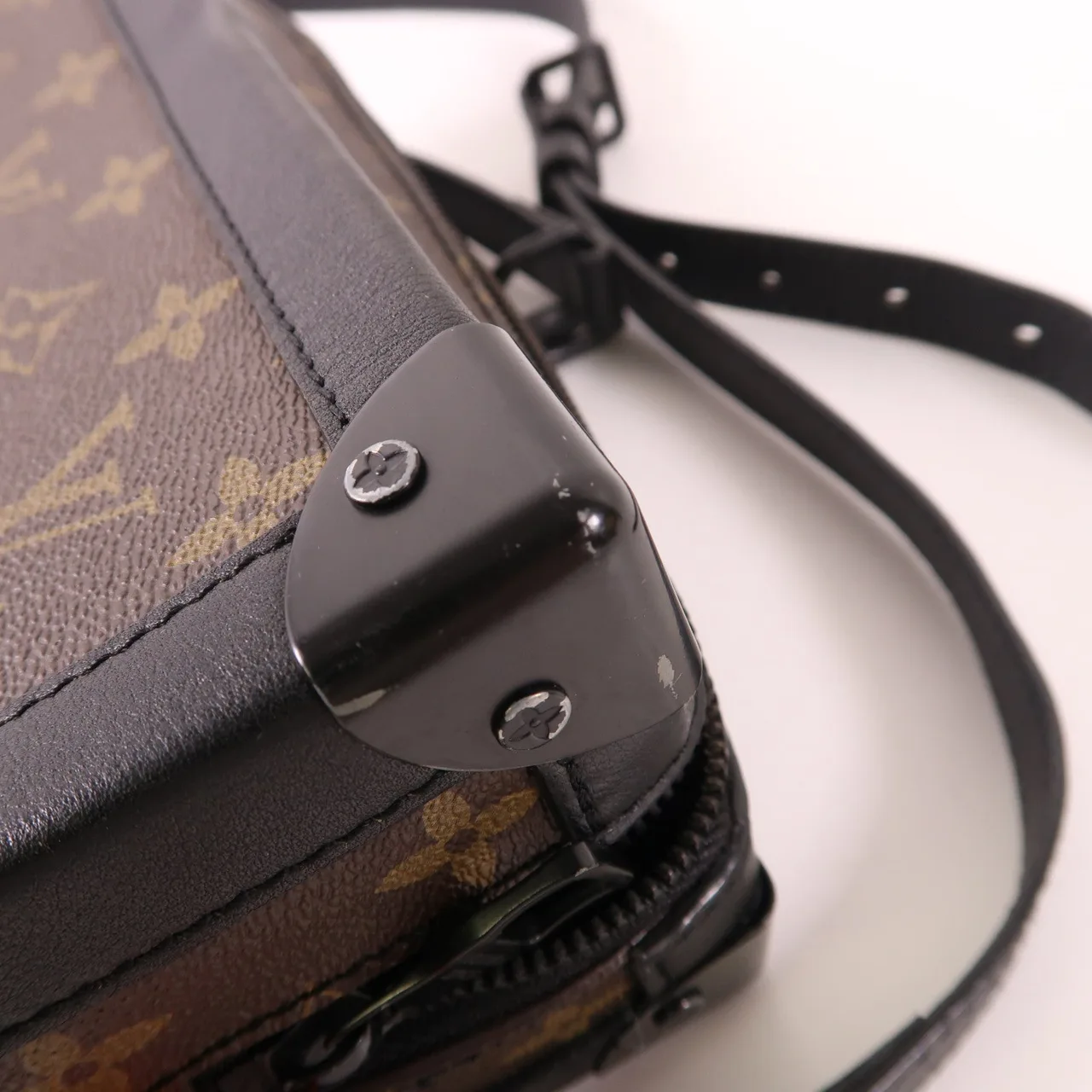 LOUIS VUITTON Soft Trunk M44427 肩背包 塗層帆布 棕色 / Brown/Black 塗層帆布 中古品B - 縮圖 15