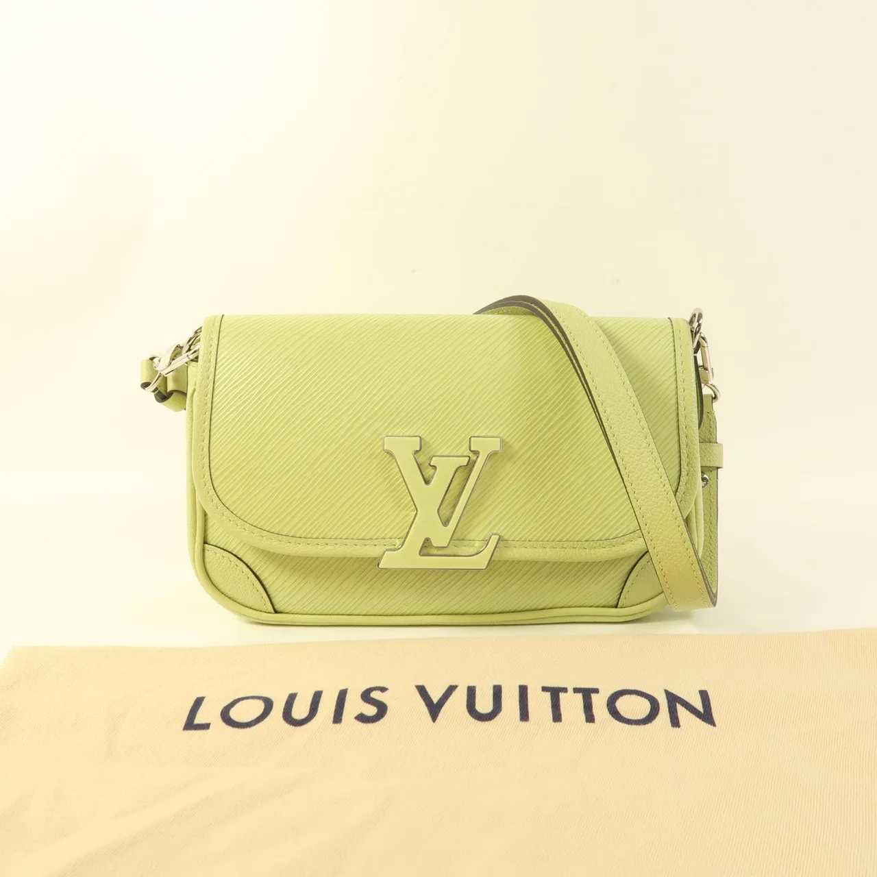 LOUIS VUITTON Buci M22960 肩背包 牛皮 綠色 / Green 牛皮 中古品A - 縮圖 14