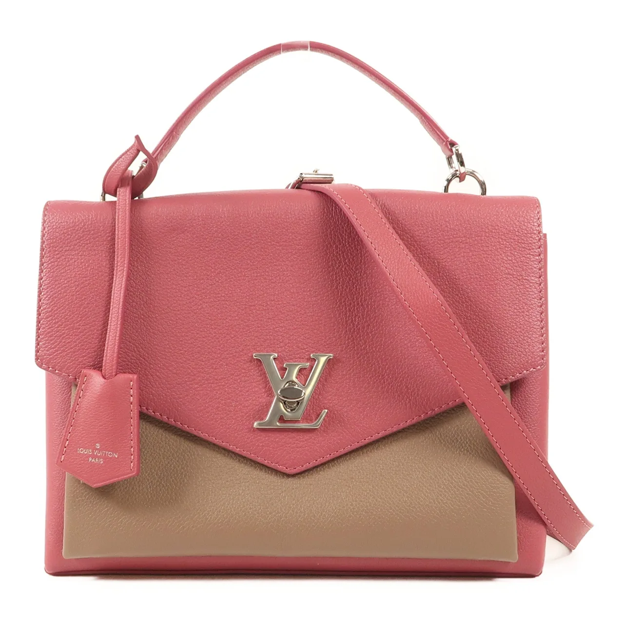 LOUIS VUITTON Lock Me M54997 兩用包 牛皮 粉色 / 米色 / Pink/Beige