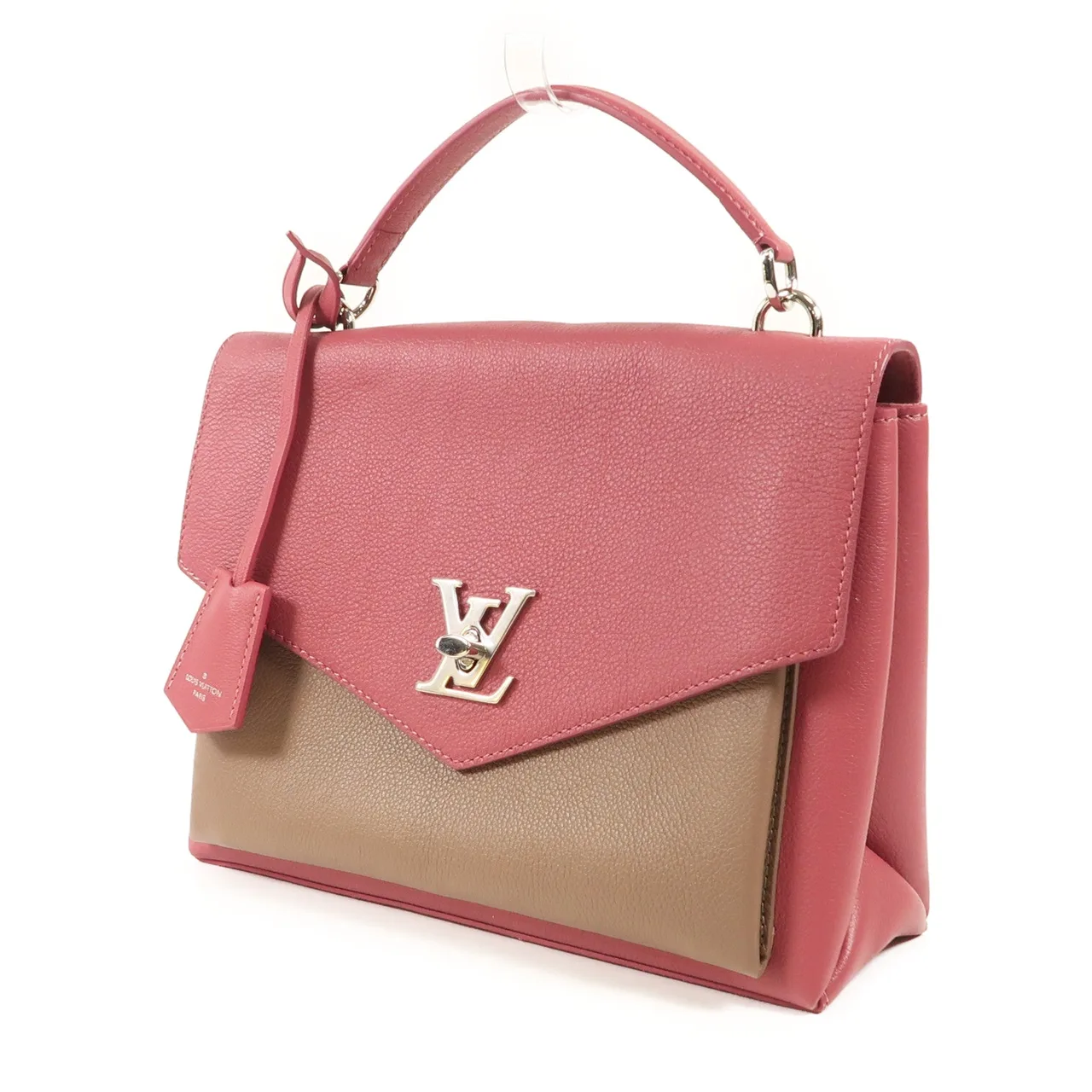 LOUIS VUITTON Lock Me M54997 兩用包 牛皮 粉色 / 米色 / Pink/Beige 牛皮 中古品A - 縮圖 3