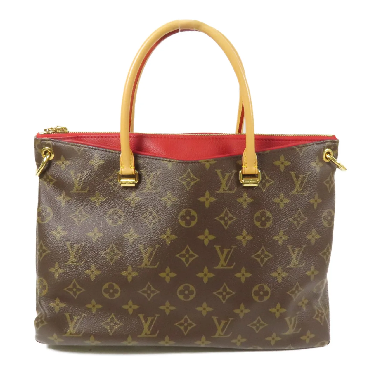 LOUIS VUITTON Pallas M41175 兩用包 塗層帆布 棕色 / Brown 塗層帆布 中古品B - 縮圖 2