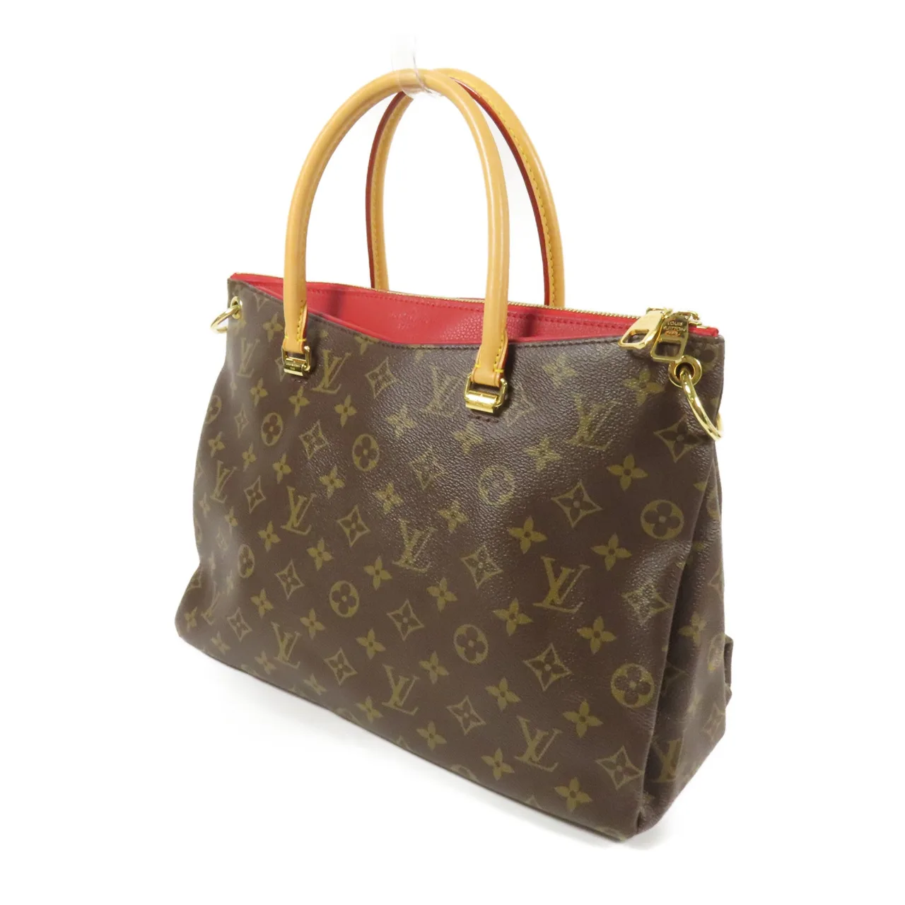 LOUIS VUITTON Pallas M41175 兩用包 塗層帆布 棕色 / Brown 塗層帆布 中古品B - 縮圖 3