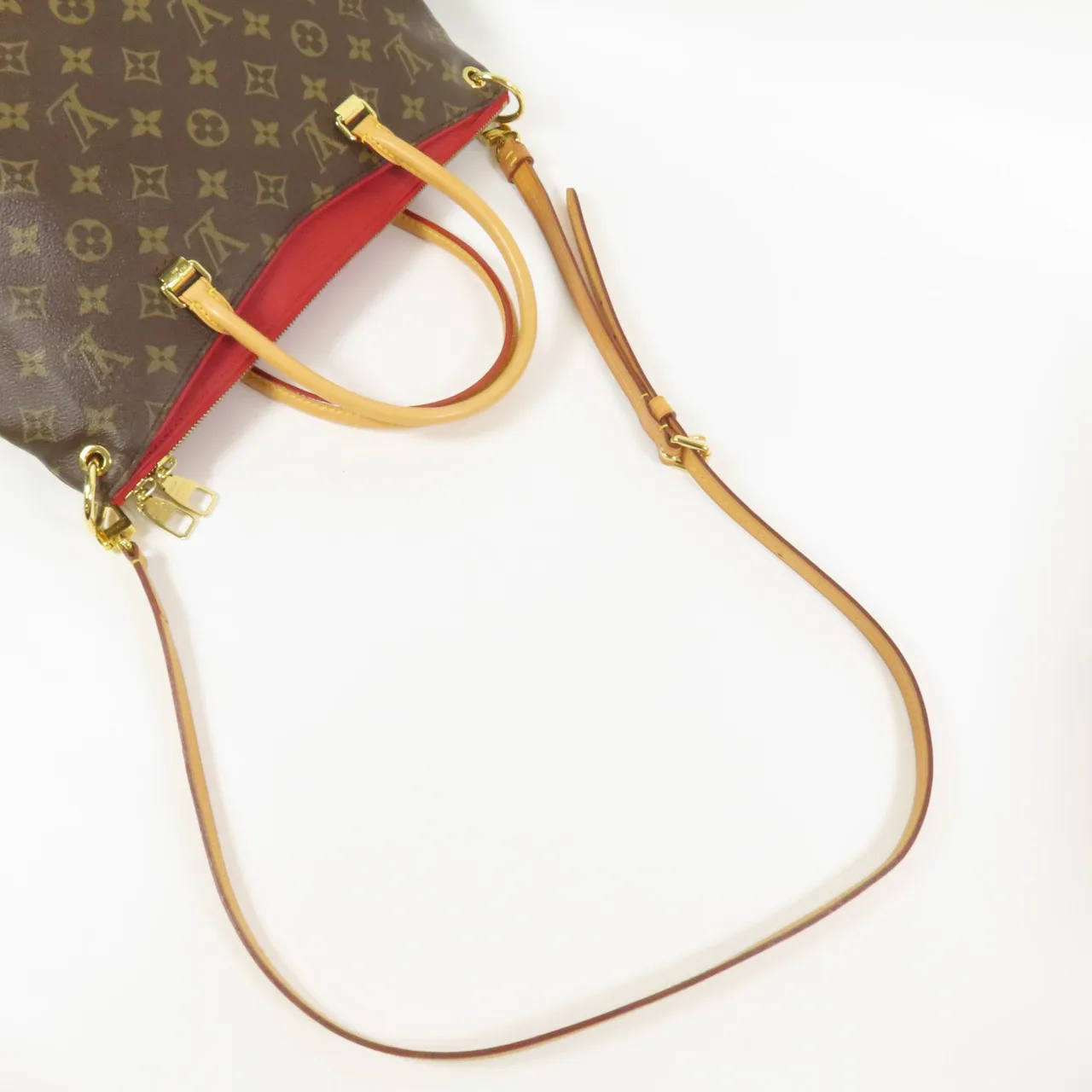 LOUIS VUITTON Pallas M41175 兩用包 塗層帆布 棕色 / Brown 塗層帆布 中古品B - 縮圖 7