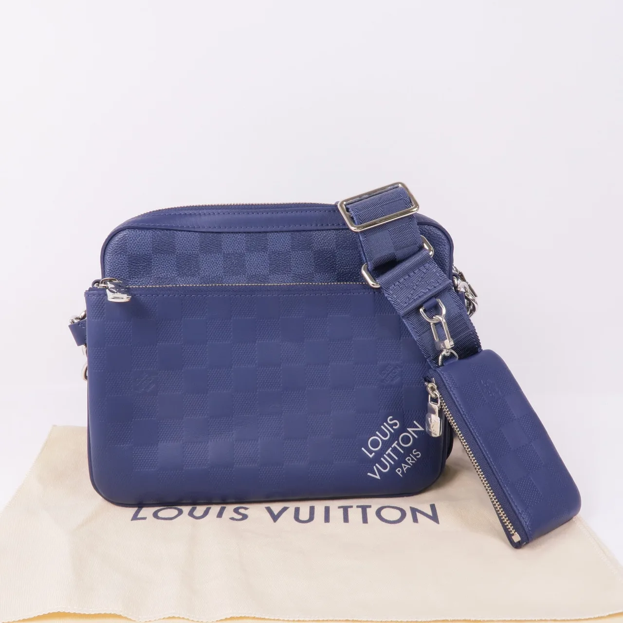 LOUIS VUITTON N40438 肩背包 塗層帆布 藍色 / Blue 塗層帆布 中古品A - 縮圖 10