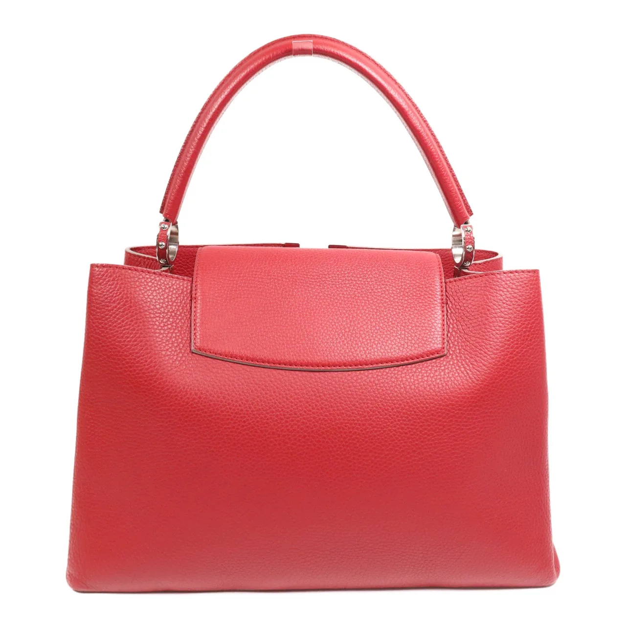 LOUIS VUITTON Capucines M48871 肩背包 牛皮 紅色 / Red 牛皮 中古品B - 縮圖 2